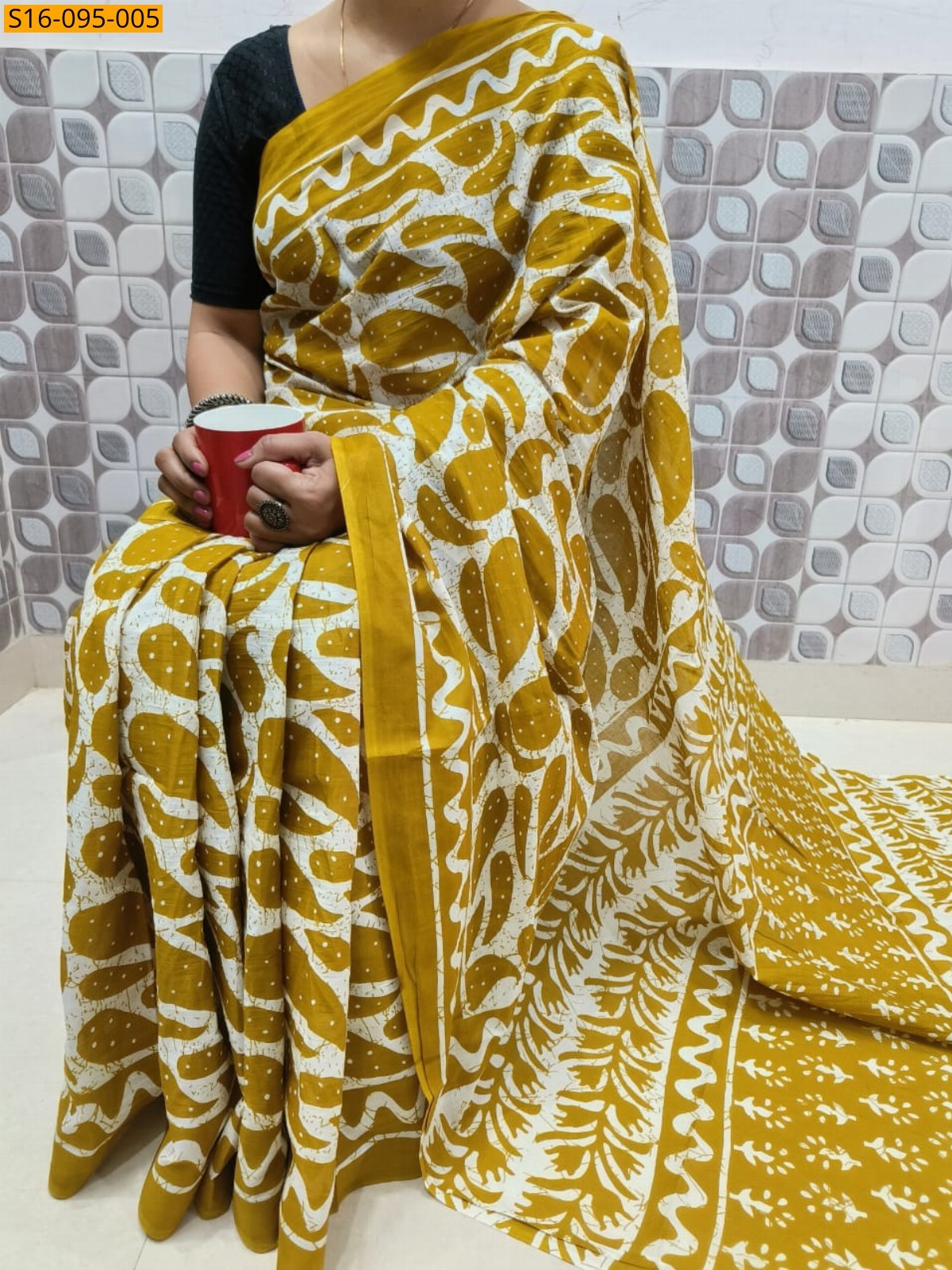 Mustard Mulmul Cotton Sarees