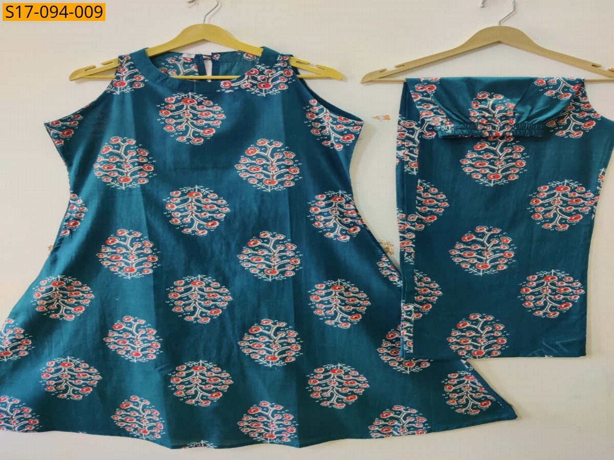 Floral Fine cotton kurti Palazza set