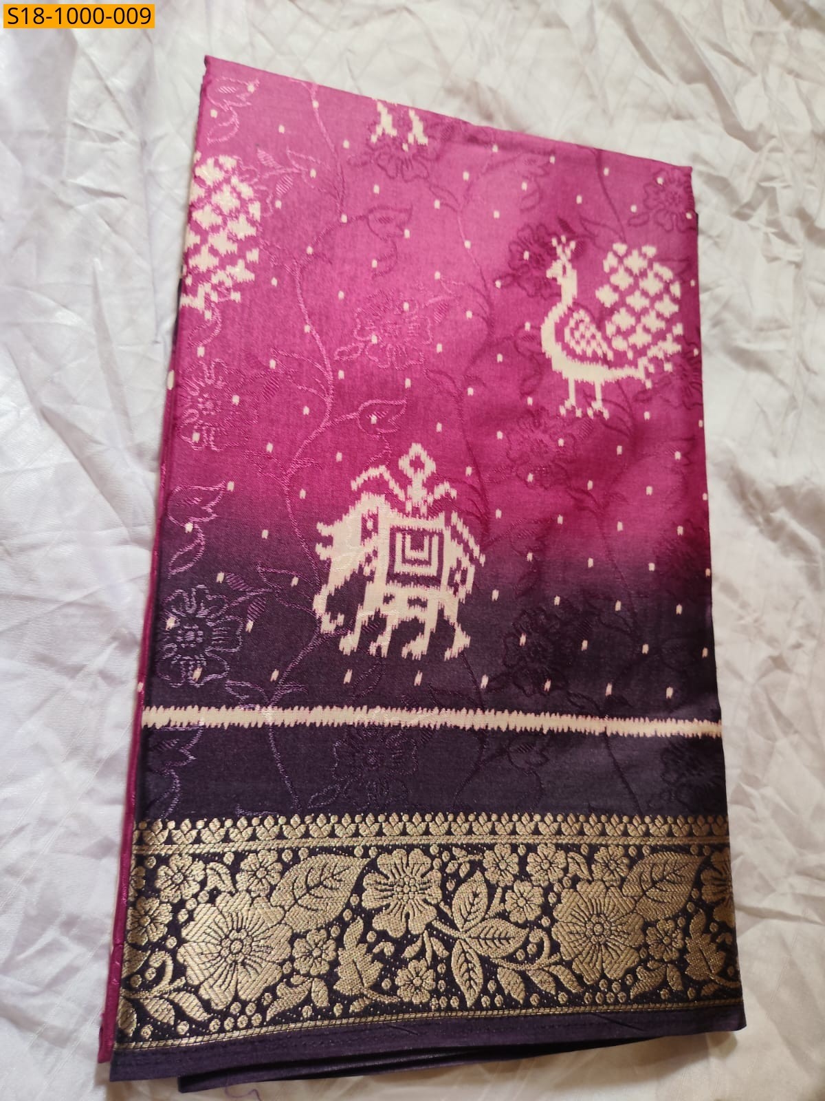 Pink Fancy Dola Silk Saree