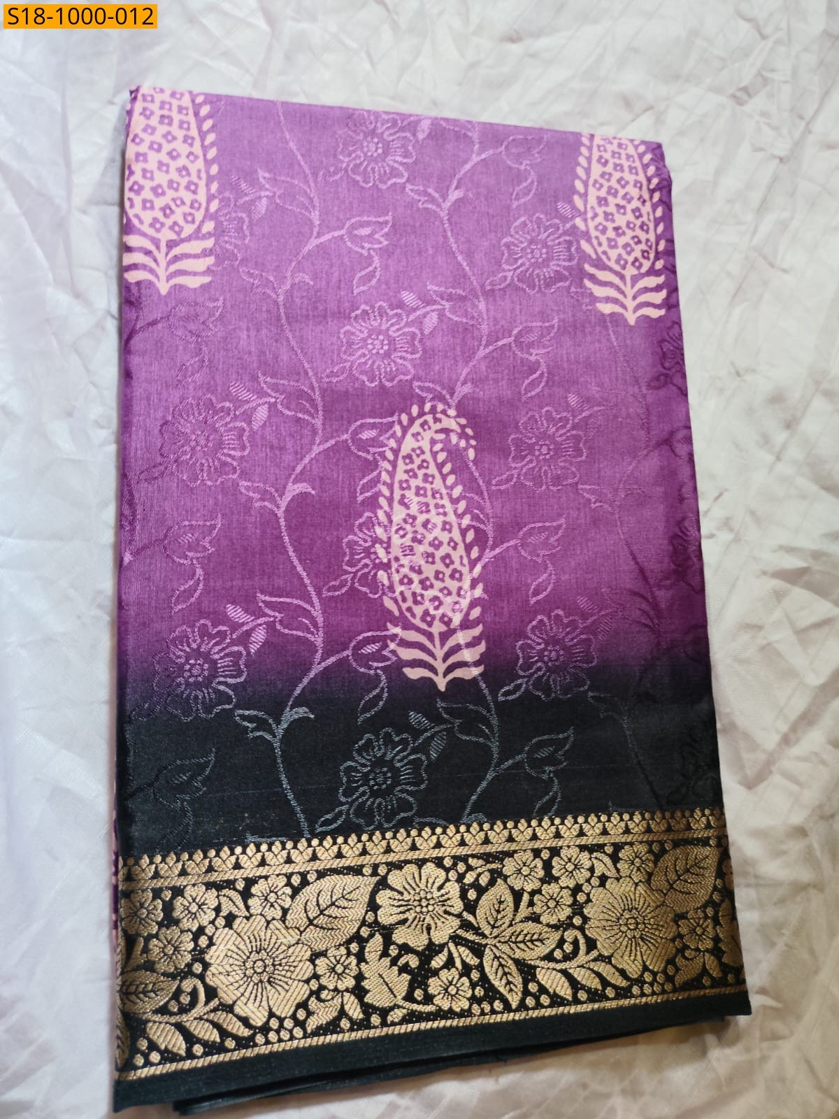 Purple Fancy Dola Silk Saree