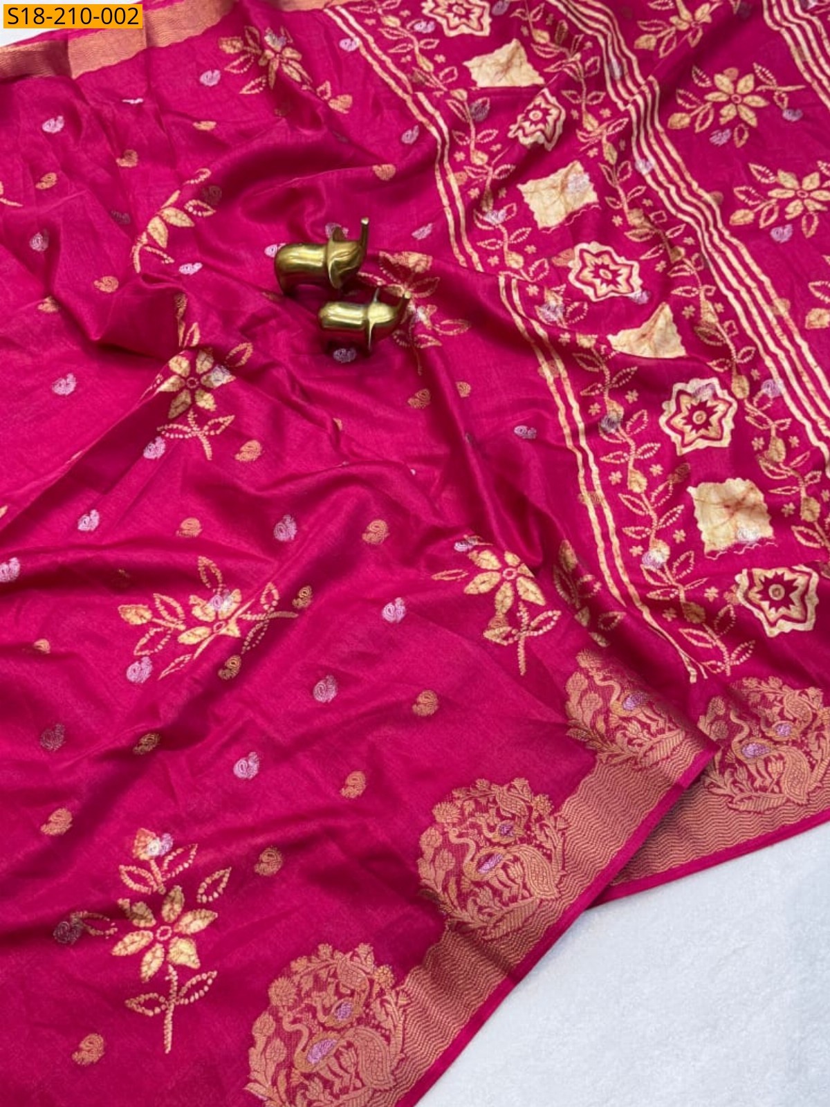 Pink Fancy Soft Dola Floral Printed Saree