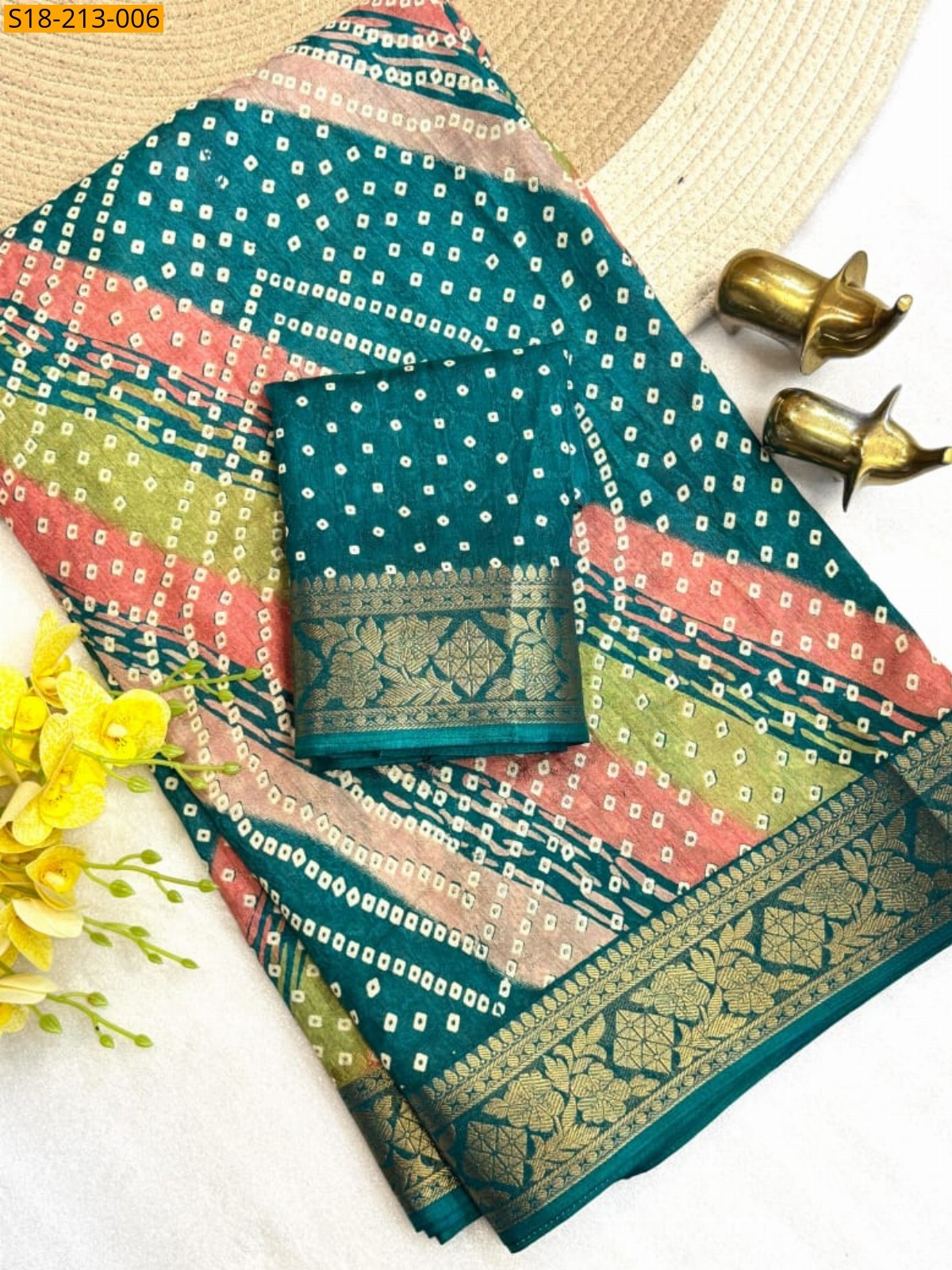 Morpitch Fancy Dola Silk Saree