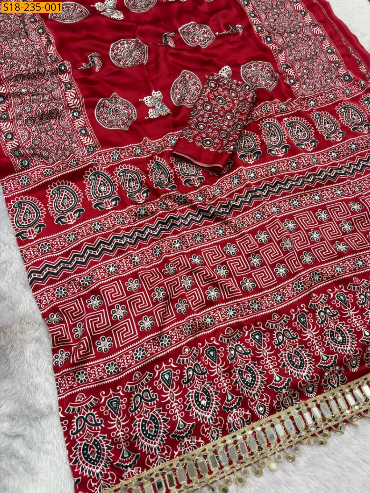 Fancy Japan Satin Saree