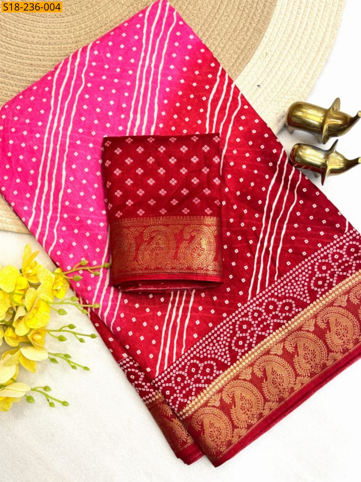 Pink Fancy Dola Silk Saree