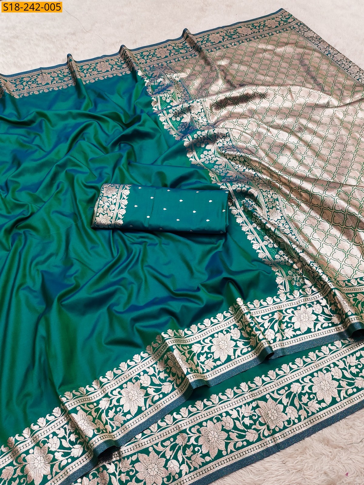 Green Fancy Banarasi Gala Silk Saree