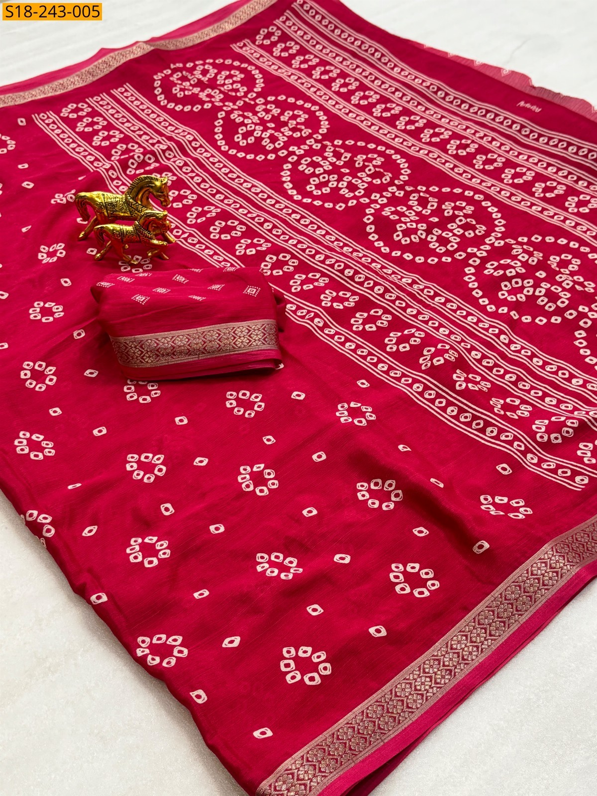 Fancy Chinnon Silk Saree