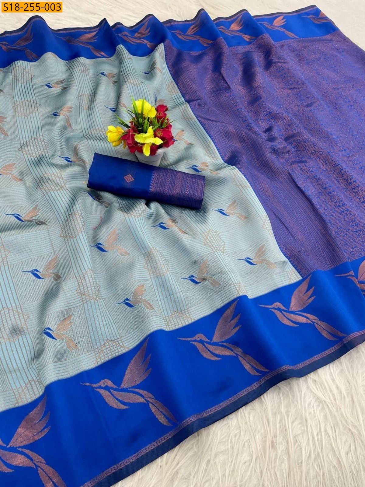 Sea green Fancy Banarasi Silk  Saree