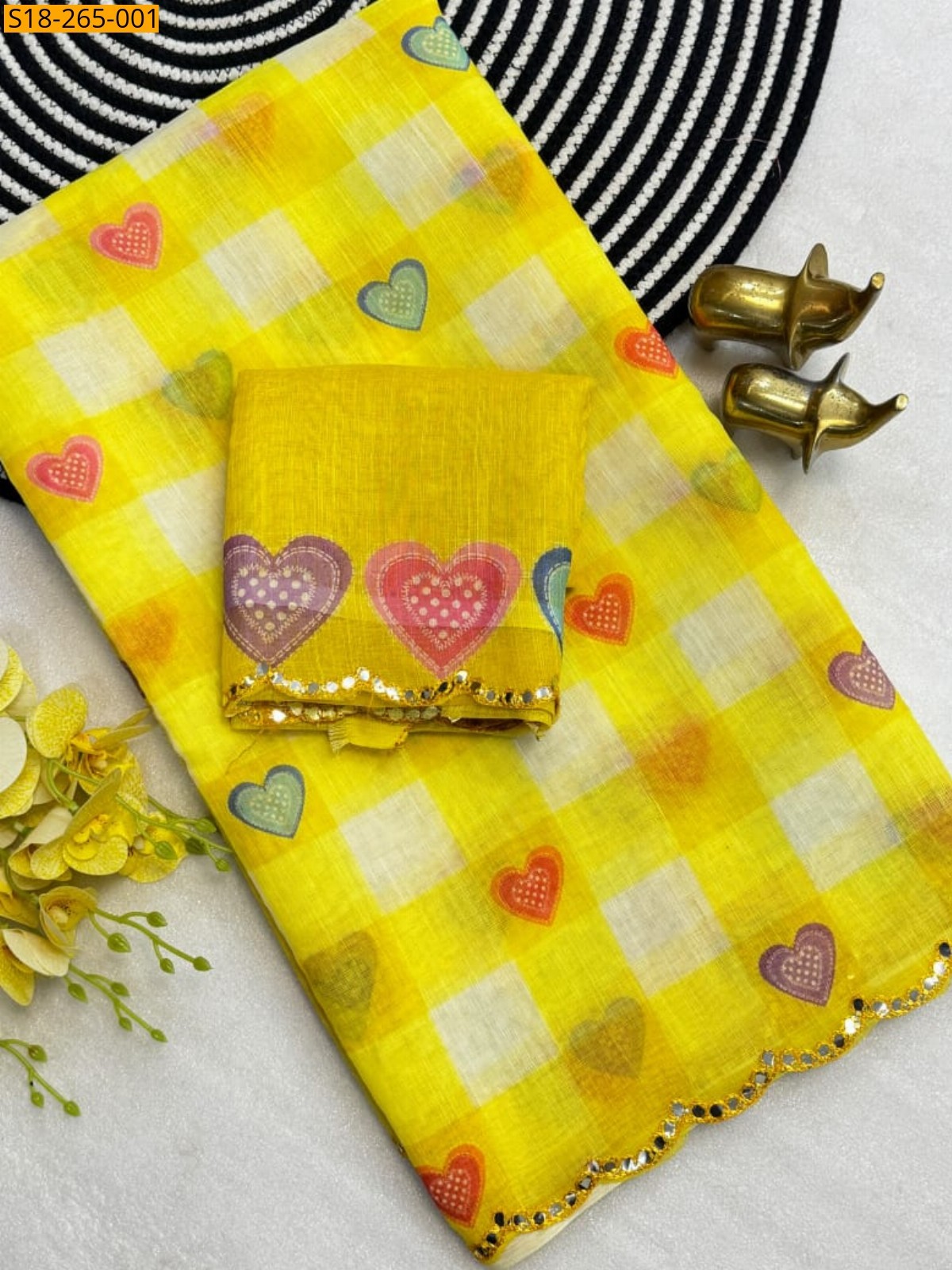 Fancy Soft Linen cotton Saree