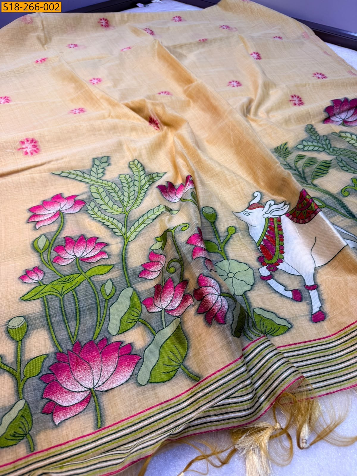 Fancy Soft Muga Cotton Saree