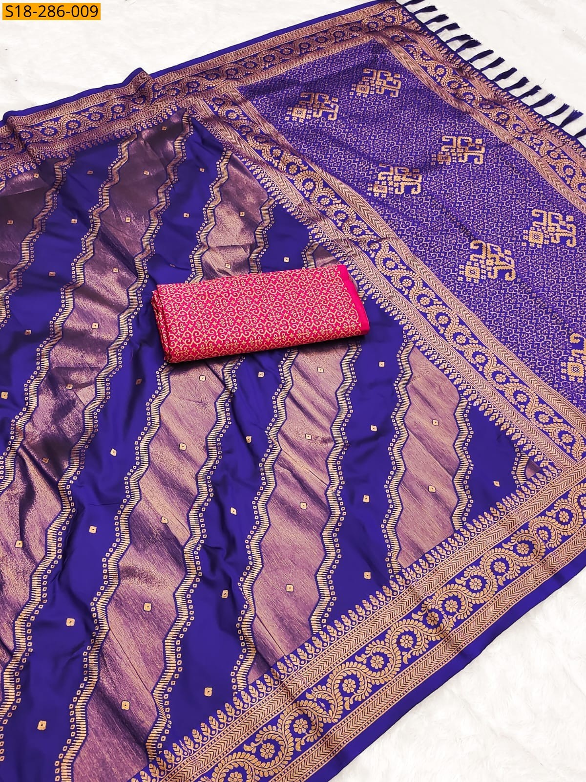Blue Fancy  Banarasi Soft Silk Sarees