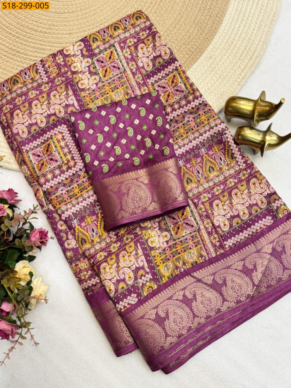 Maroon Fancy Dola Silk Saree