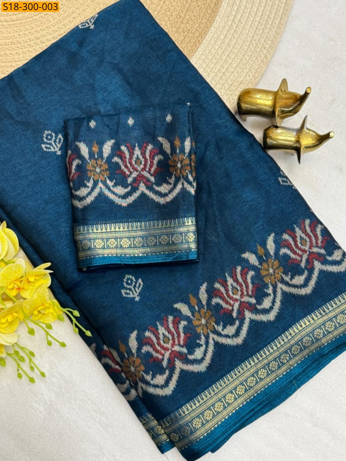 Morpitch Fancy Mul Cotton Saree