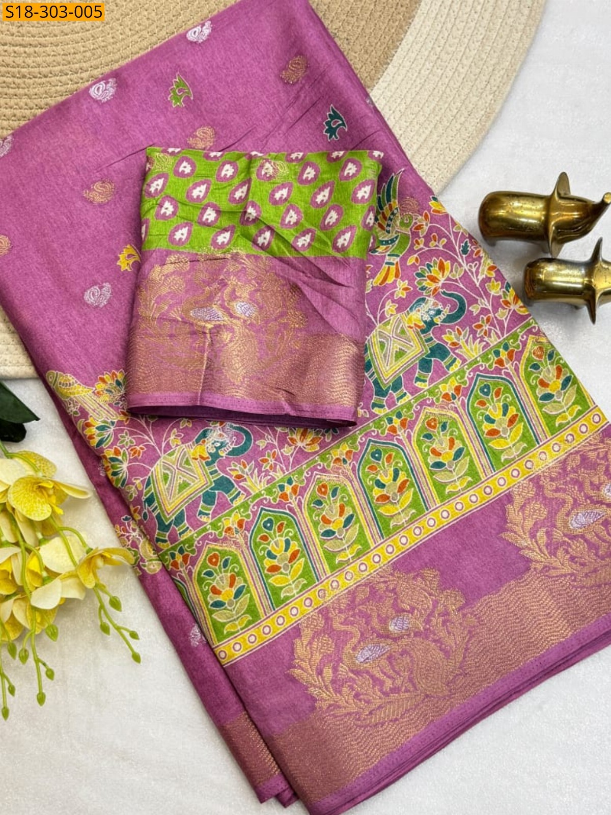 Baby pink Fancy Soft Dola Saree
