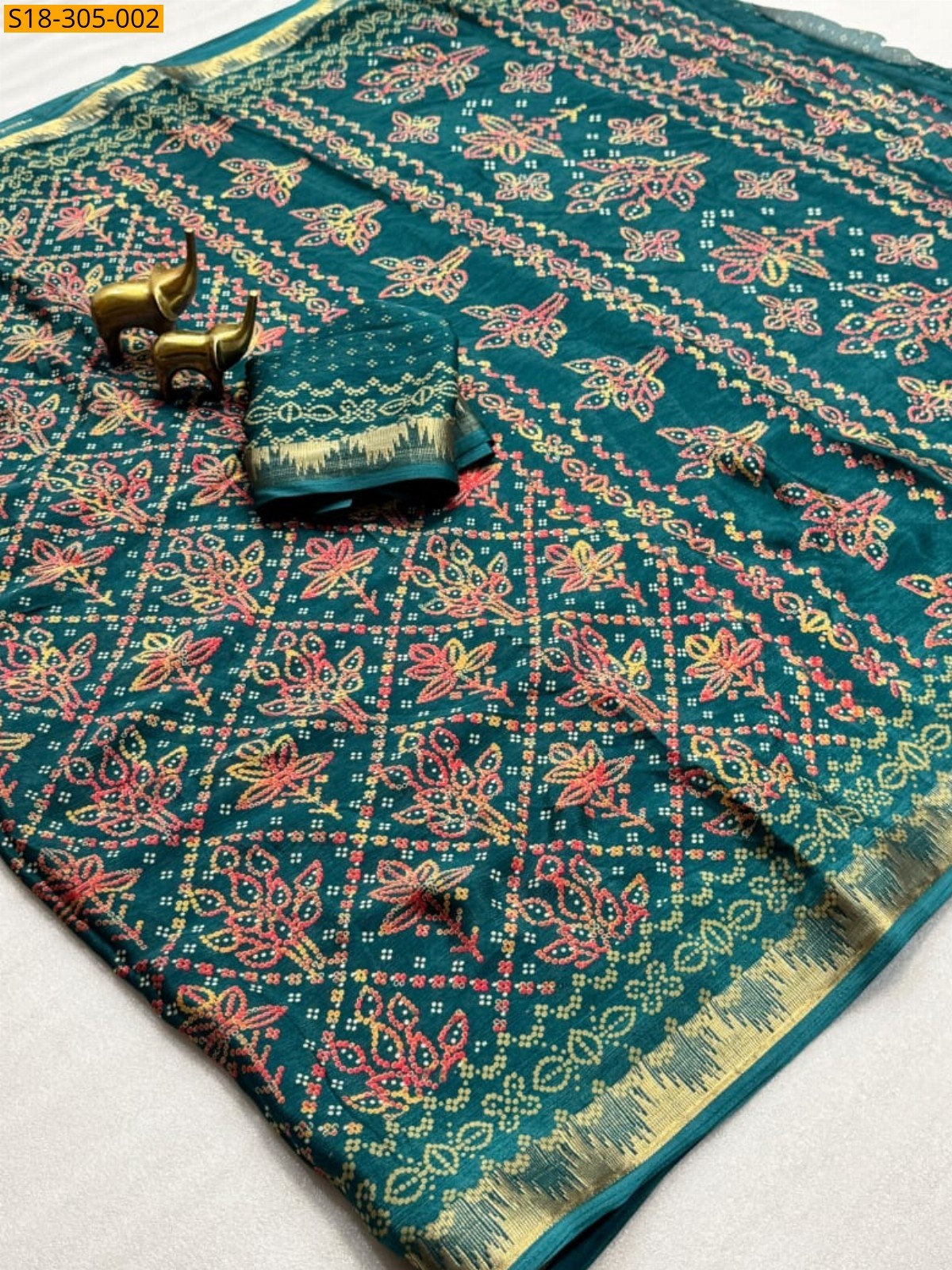 Fancy Chinnon Silk Saree