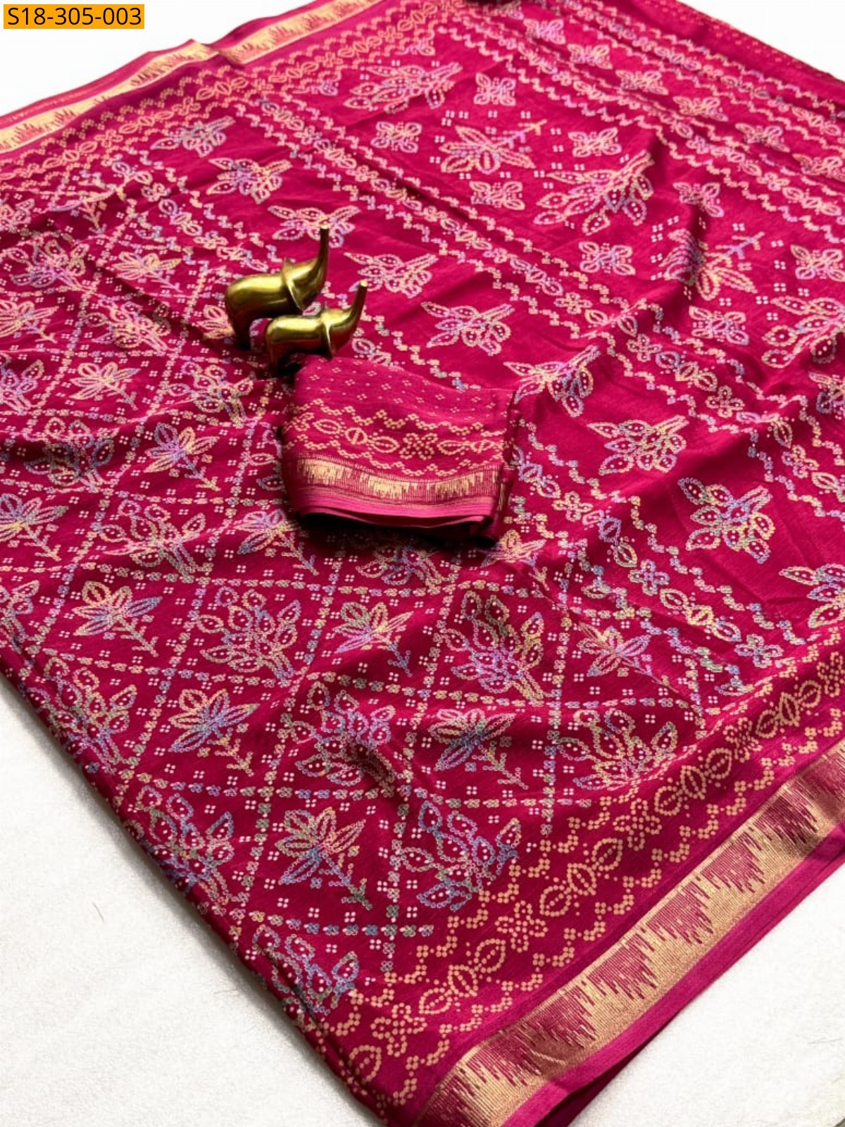 Fancy Chinnon Silk Saree