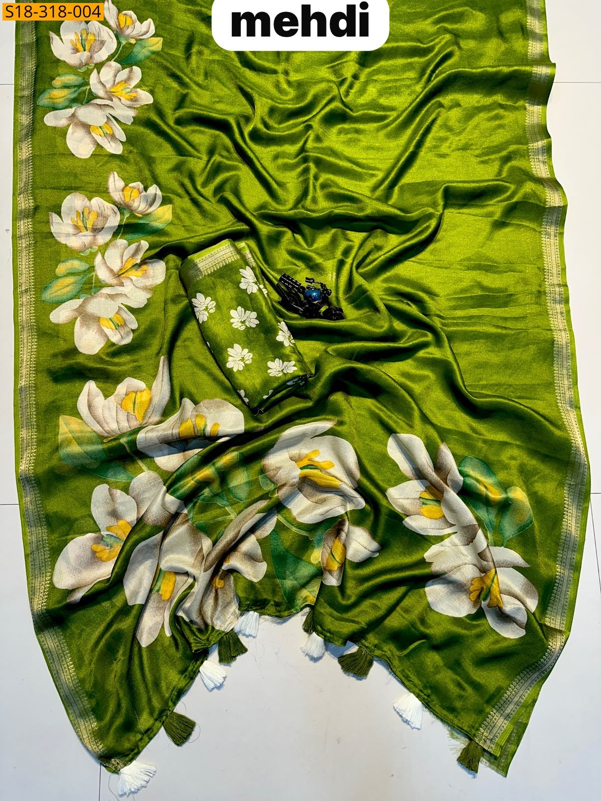 Mehndi Green Fancy Georgette Saree