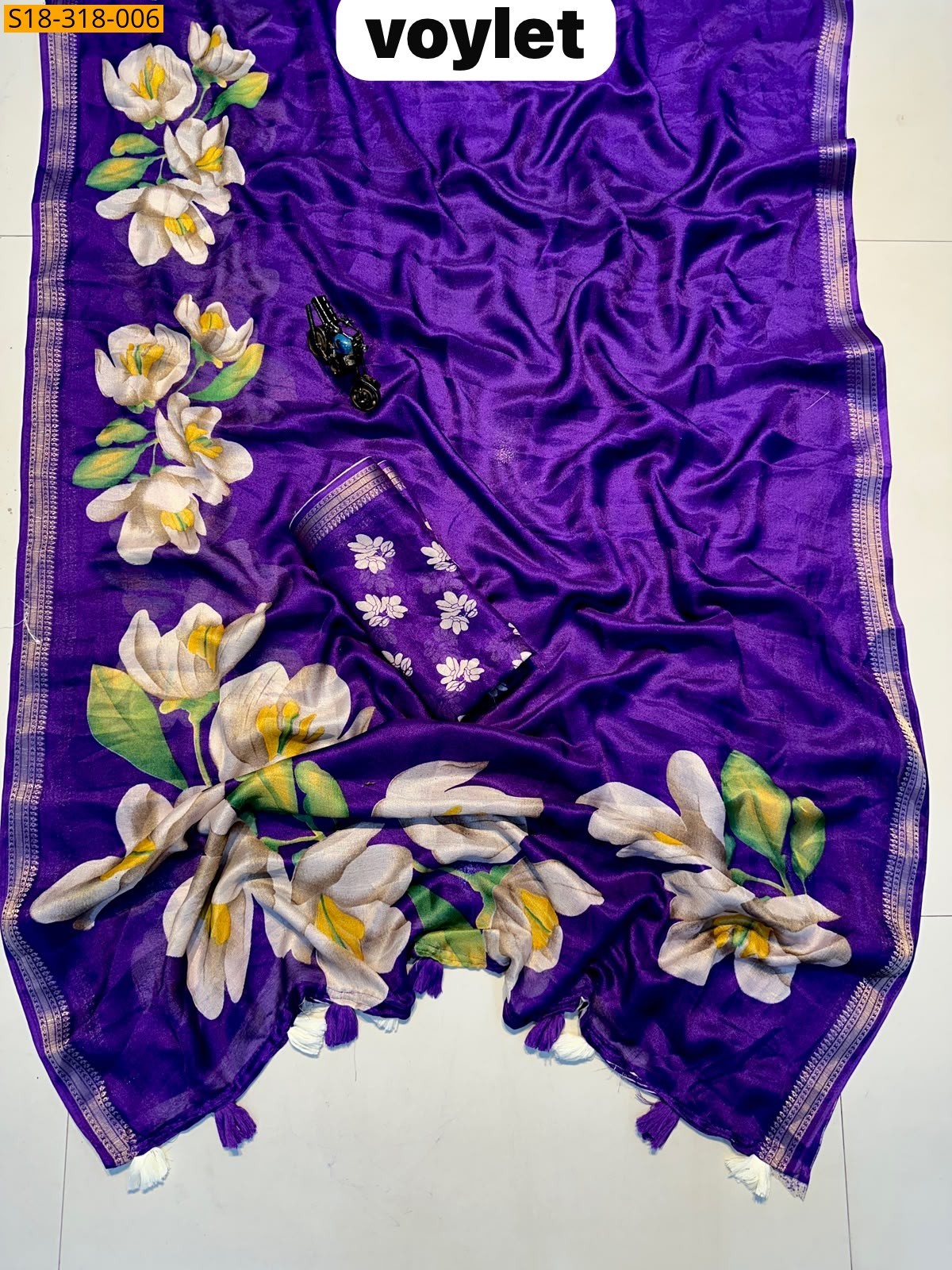 Violet Fancy Georgette Saree