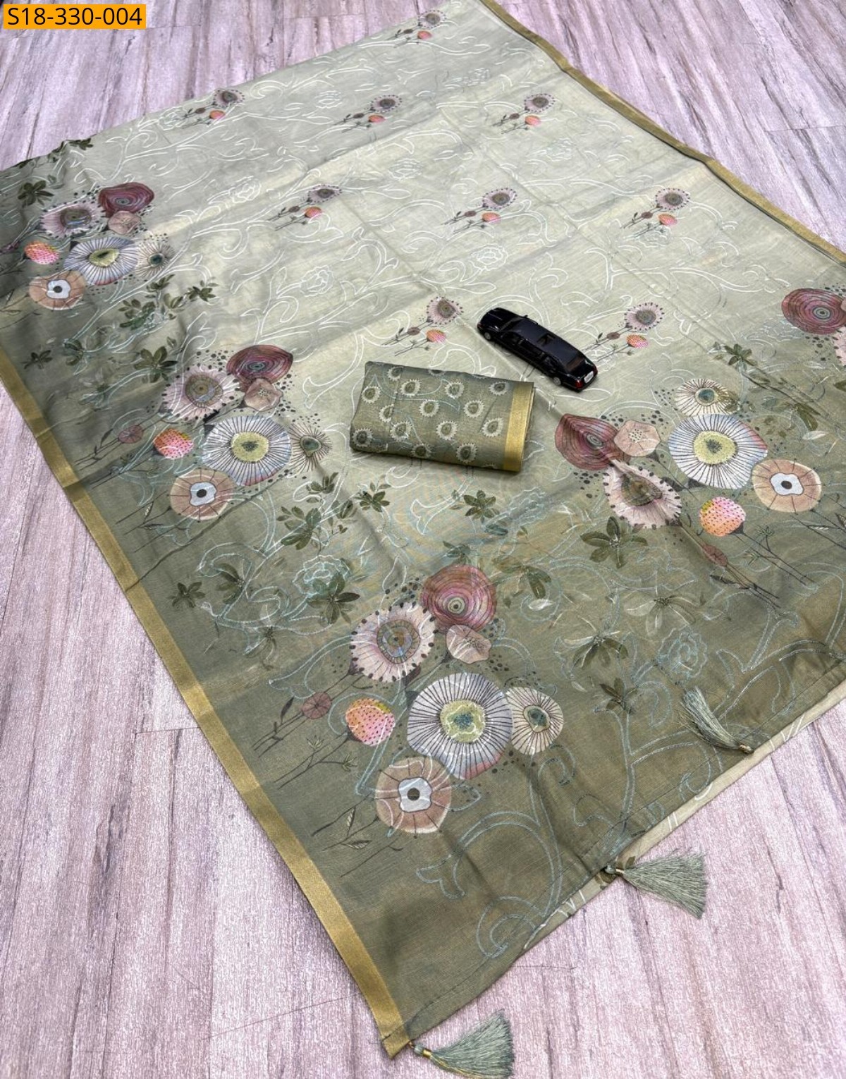 Green Fancy Erode Zari Silk Saree 