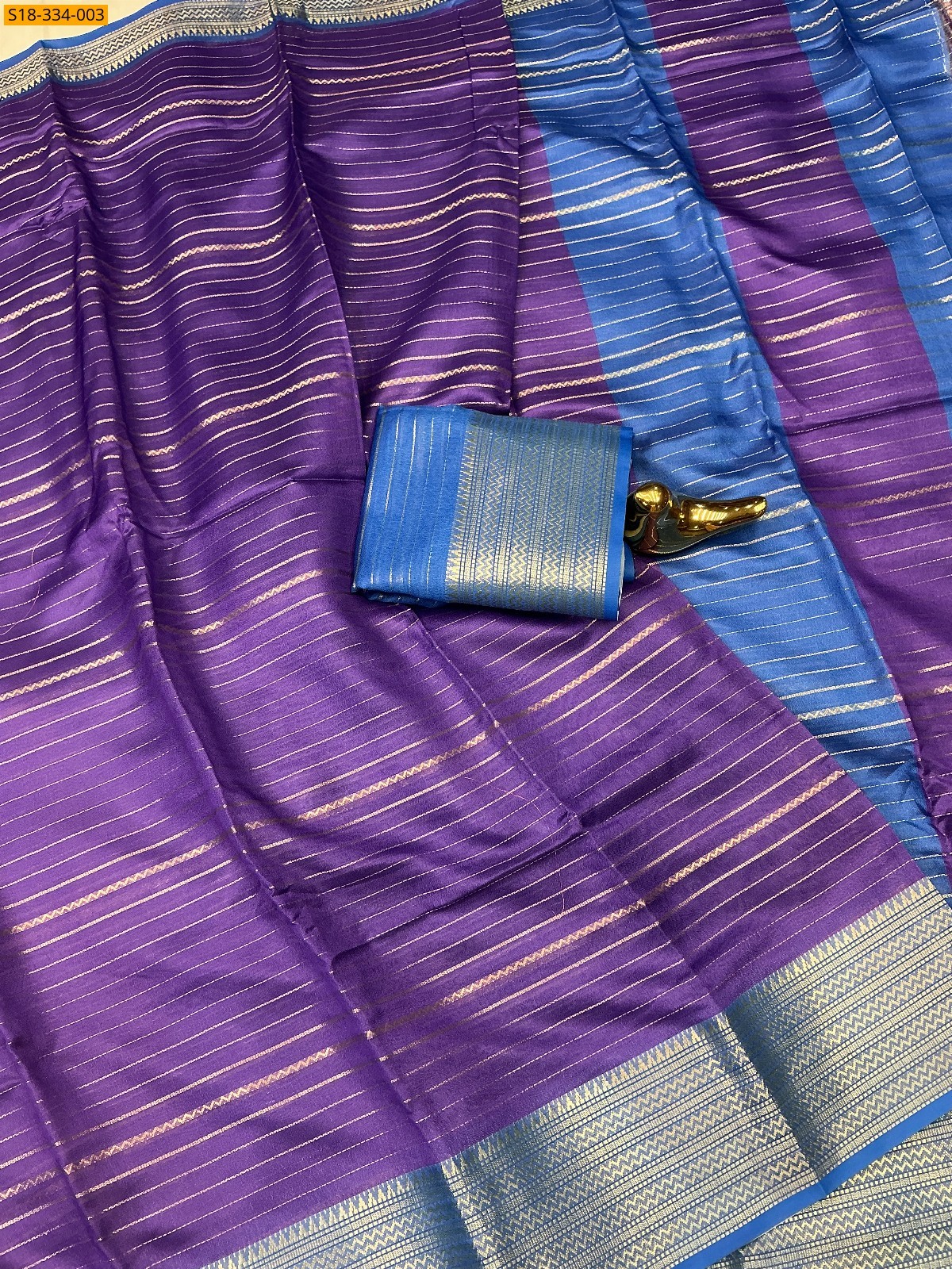 Purple Fancy mysore silk saree