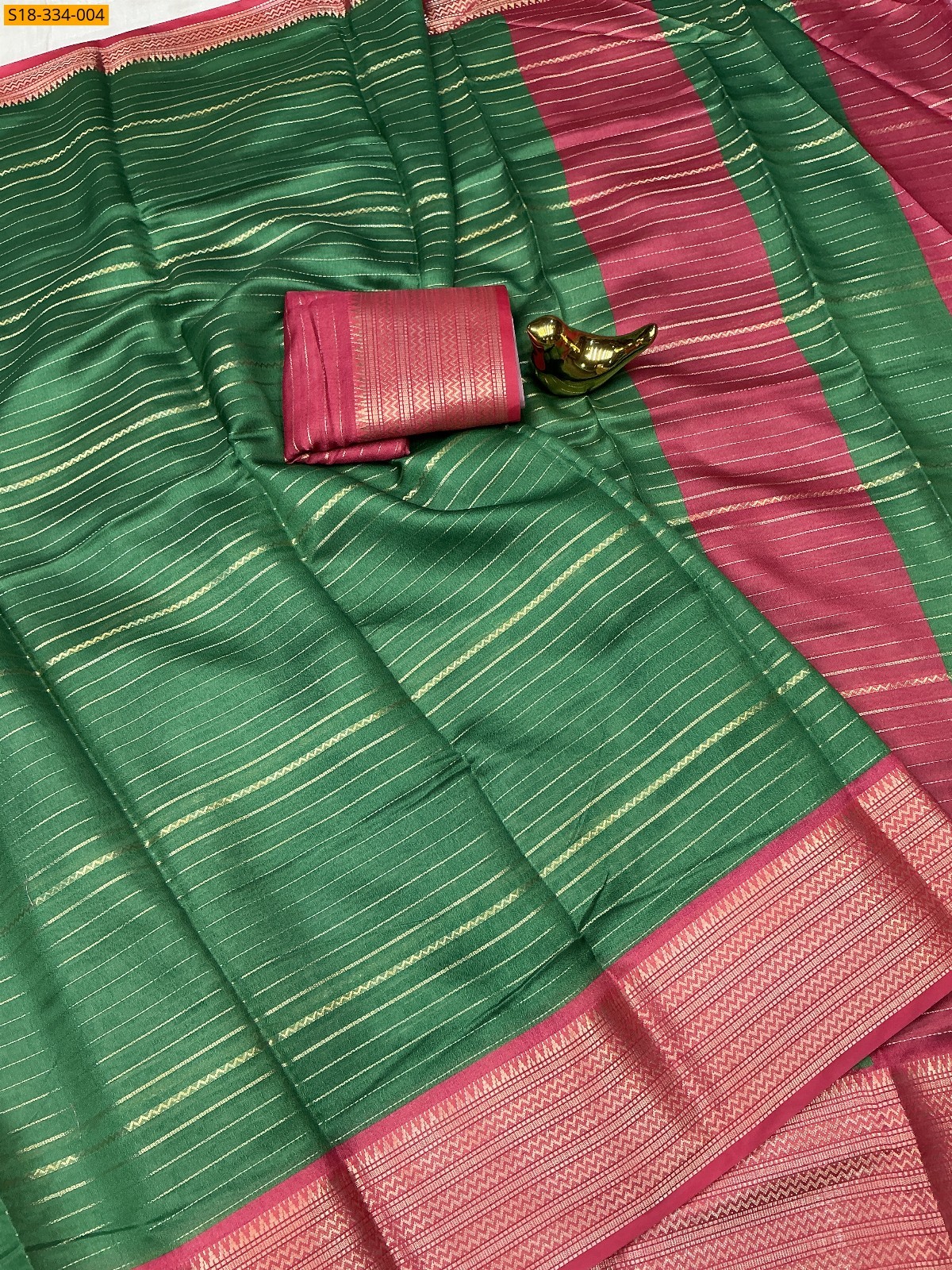 Green Fancy mysore silk saree