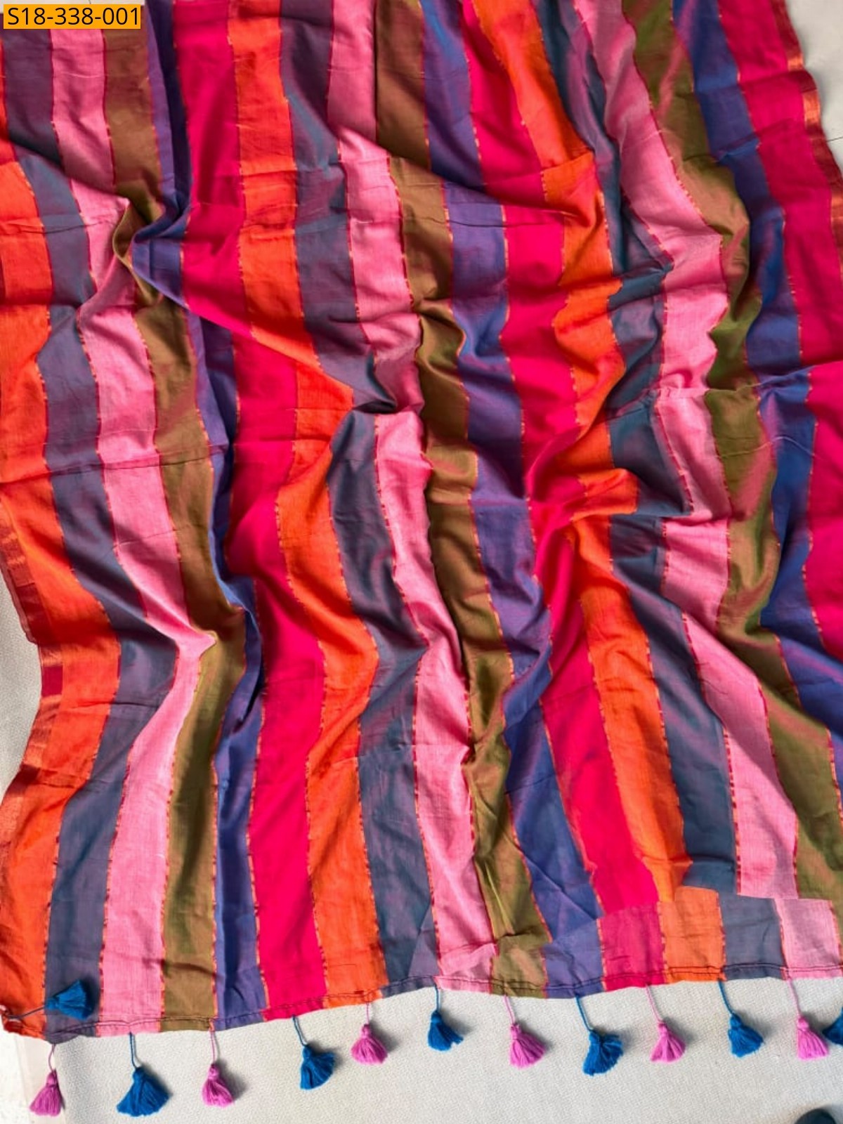 Multi Color Fancy Mul Cotton Saree