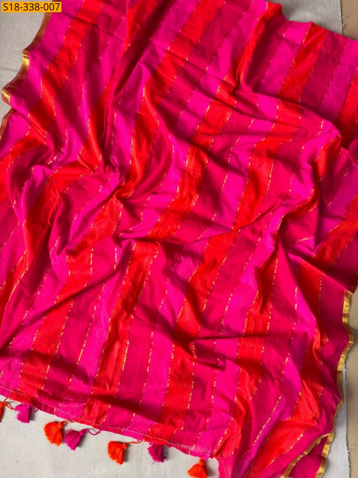 Multi Color Fancy Mul Cotton Saree