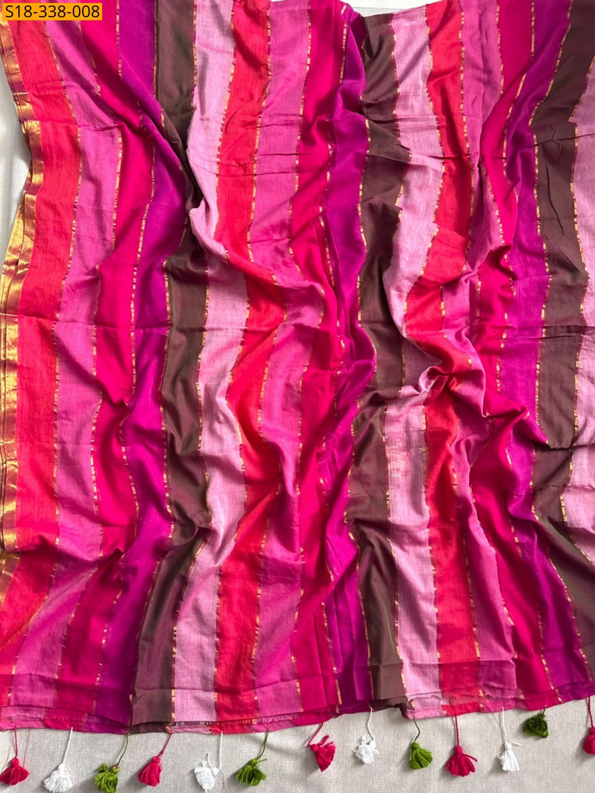 Multi Color Fancy Mul Cotton Saree