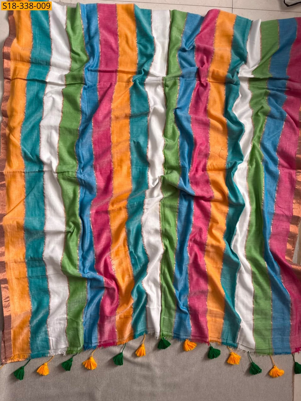 Multi Color Fancy Mul Cotton Saree