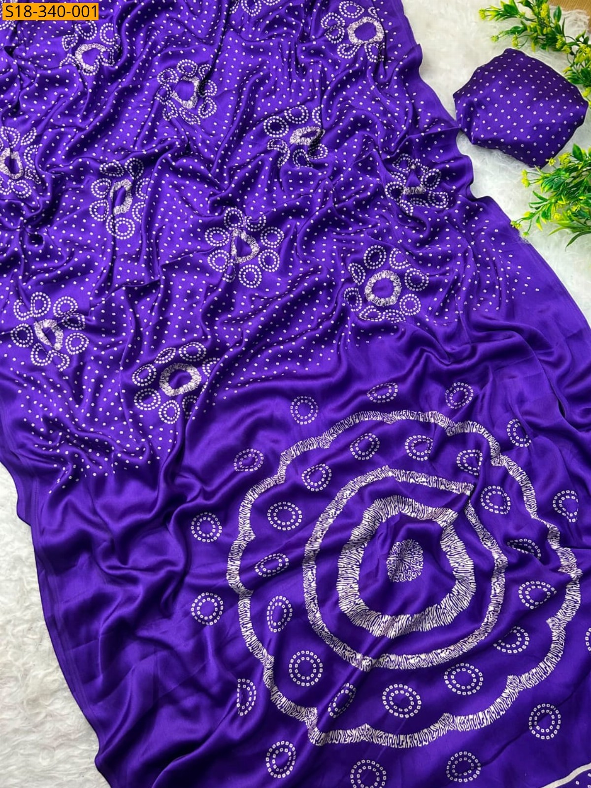 Violet Fancy Japan Satin Saree