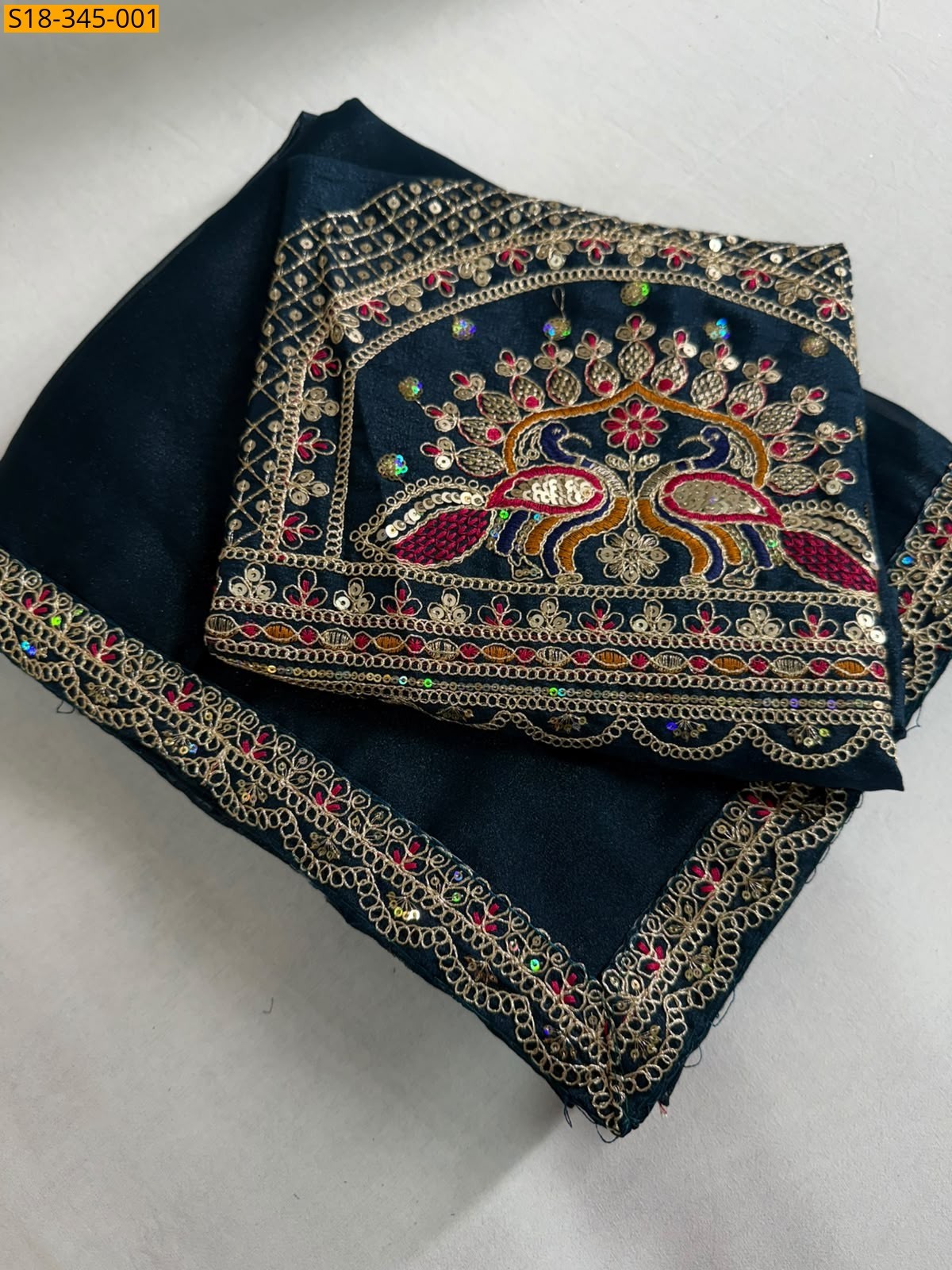 Morpitch Fancy Star Georgette Saree