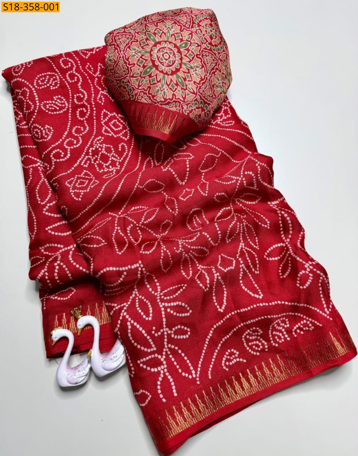 Red Fancy Soft Marshmallow Saree