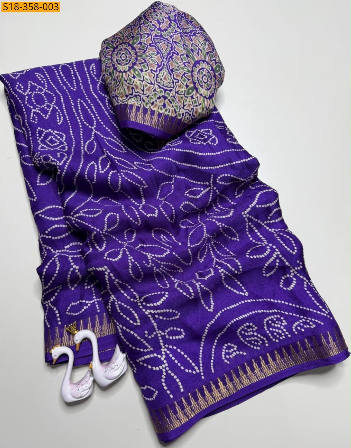 Violet Fancy Soft Marshmallow Saree