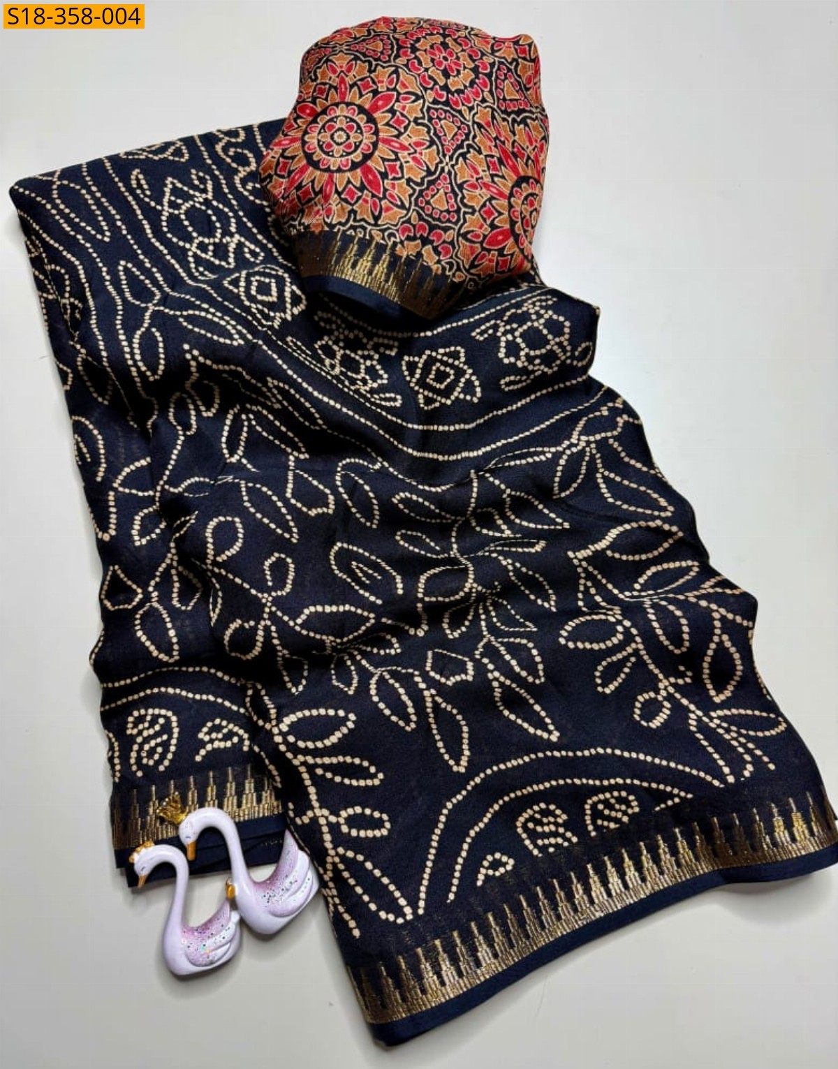 Black Fancy Soft Marshmallow Saree