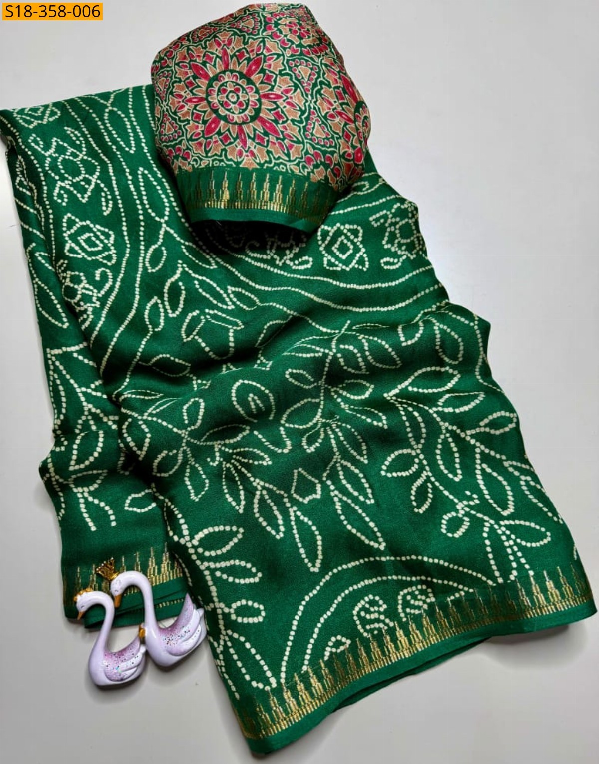 Green Fancy Soft Marshmallow Saree