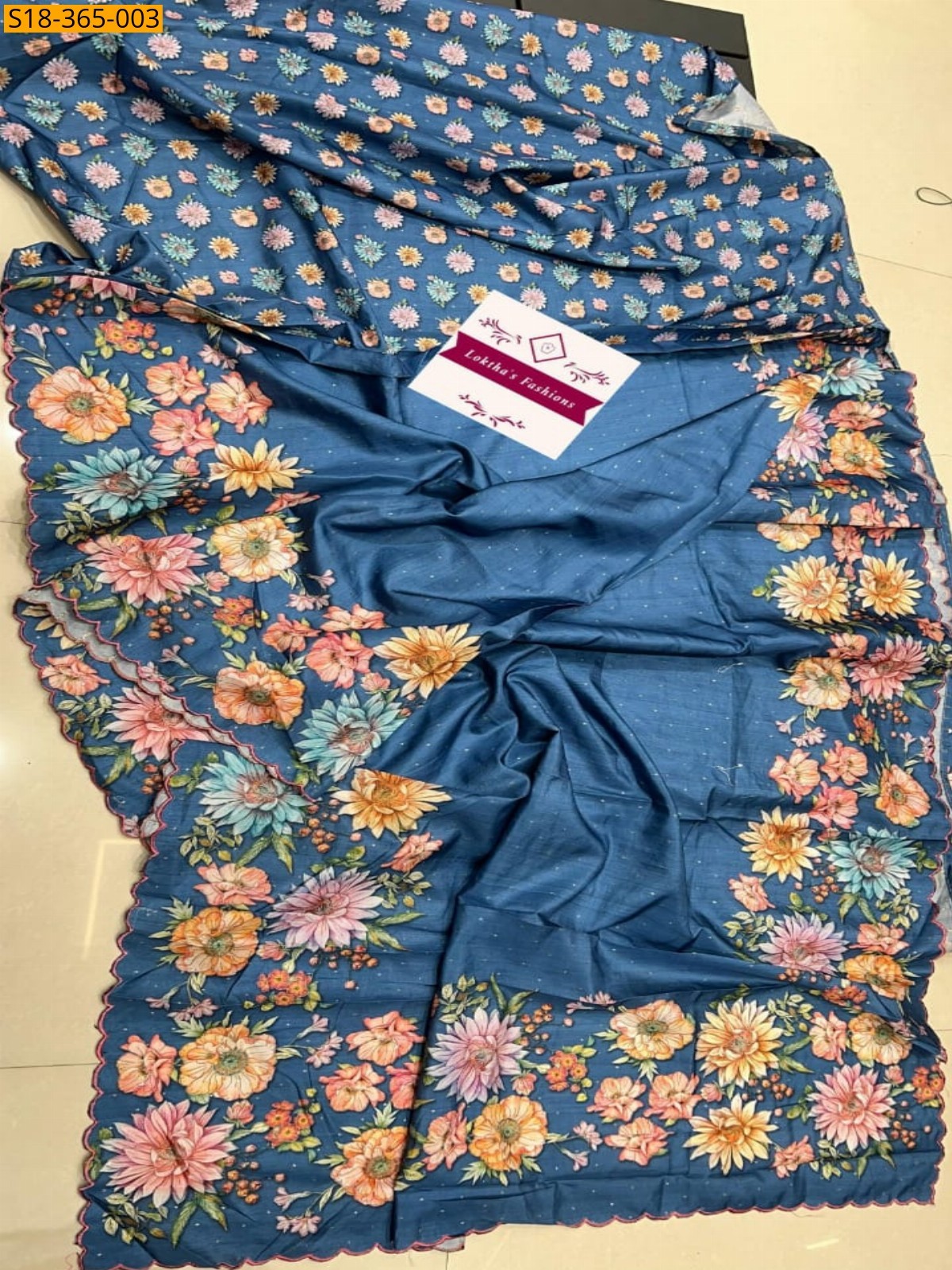 Blue Fancy Tussar Silk Saree