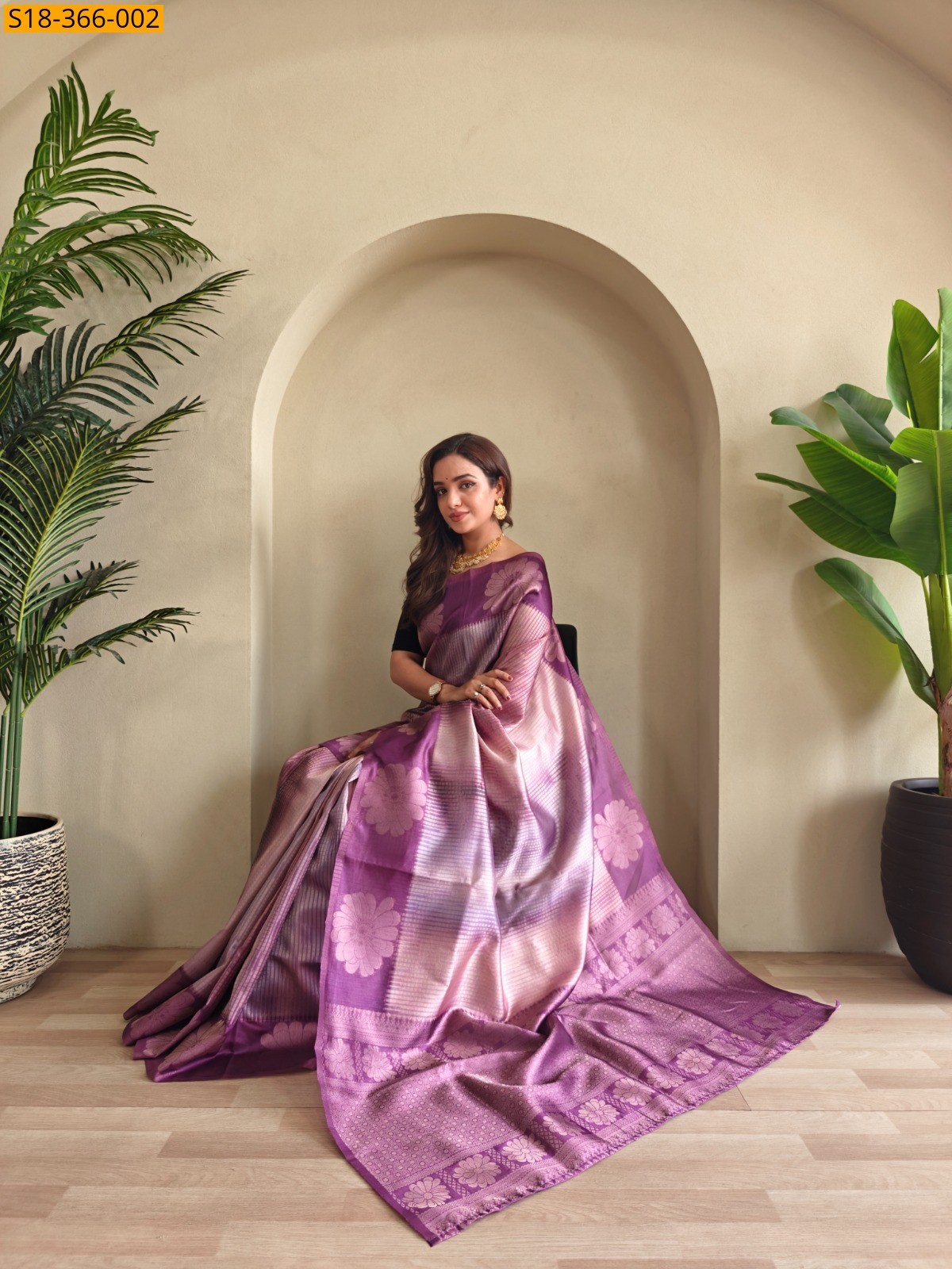 Purple Fancy Weaving Silk Saree