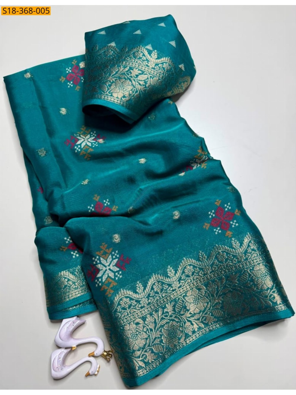 Fancy Italian Crape Silk Saree