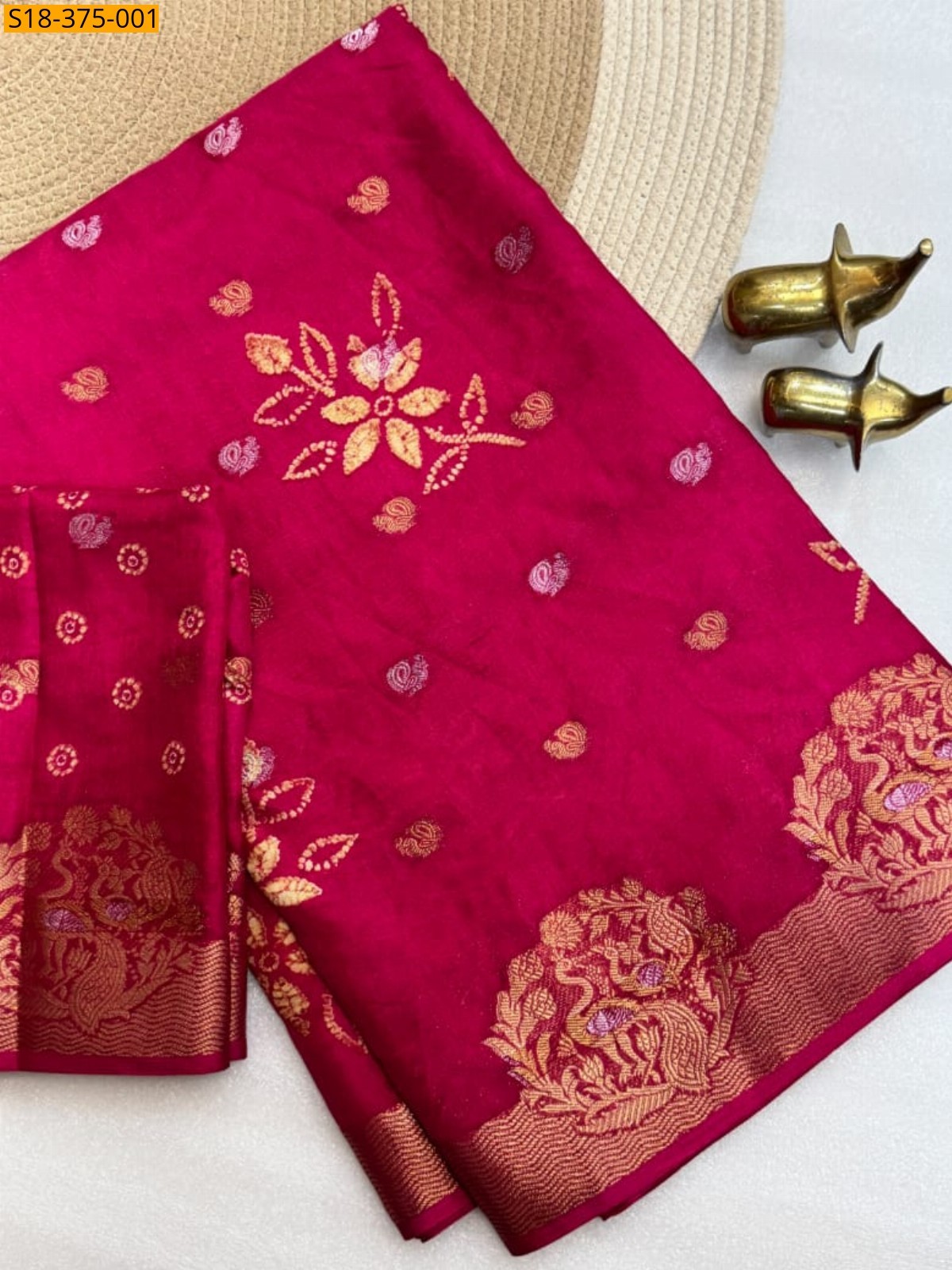 Pink Fancy Soft Dola Print Saree