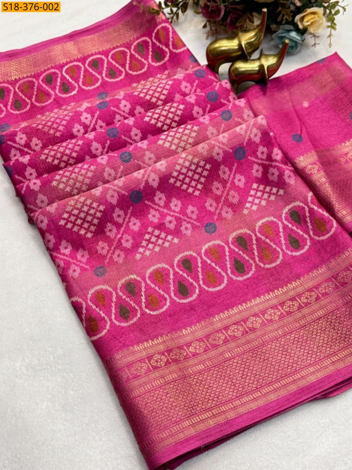 Pink Fancy Soft Cotton Saree