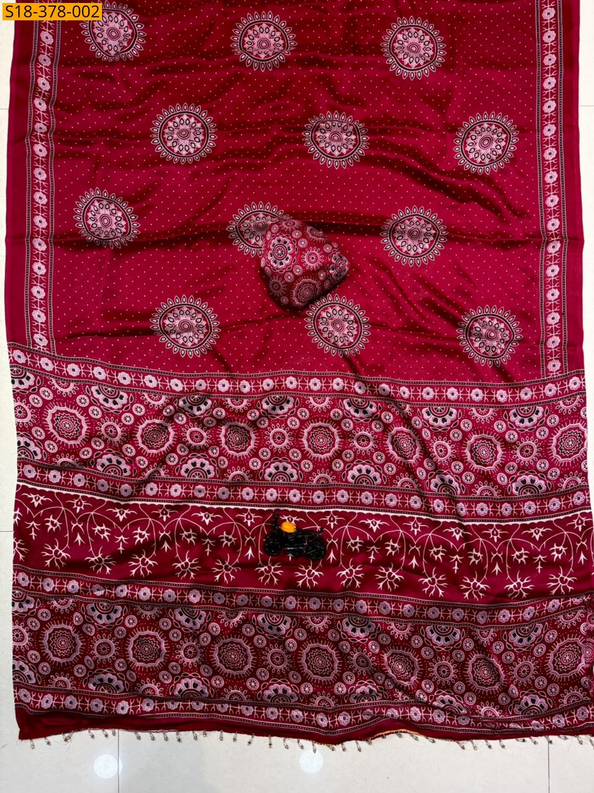 Red Fancy Georgette Saree