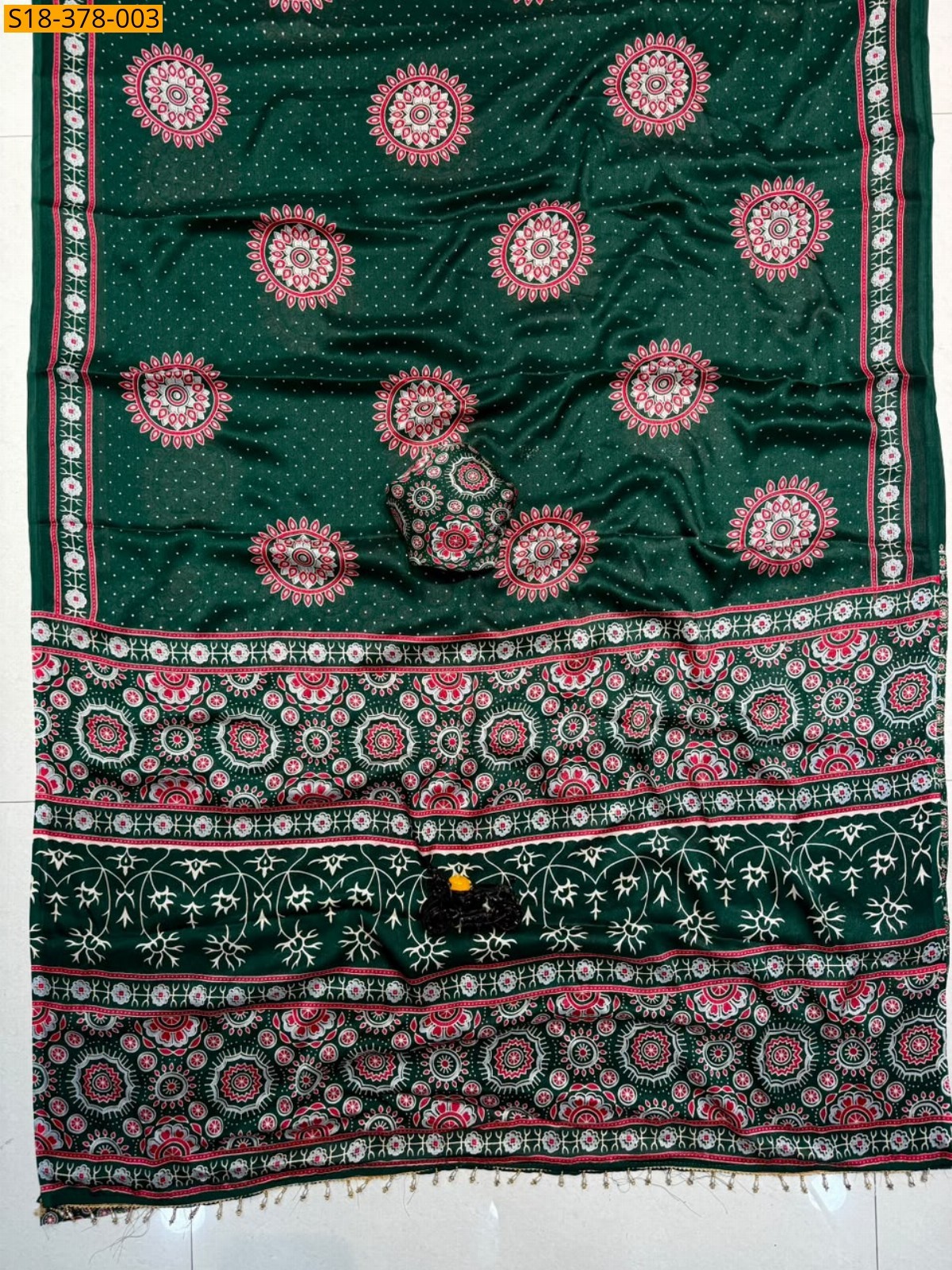 Green Fancy Georgette Saree