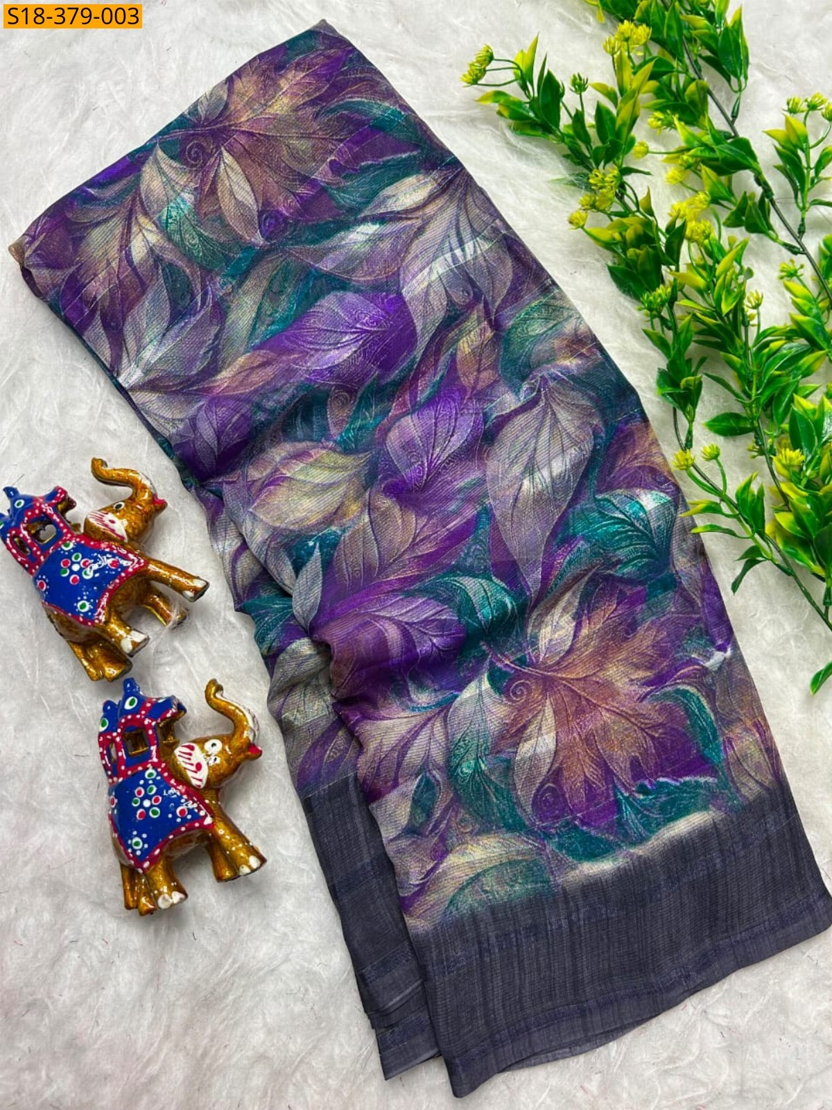 Violet Fancy Chiffon Saree
