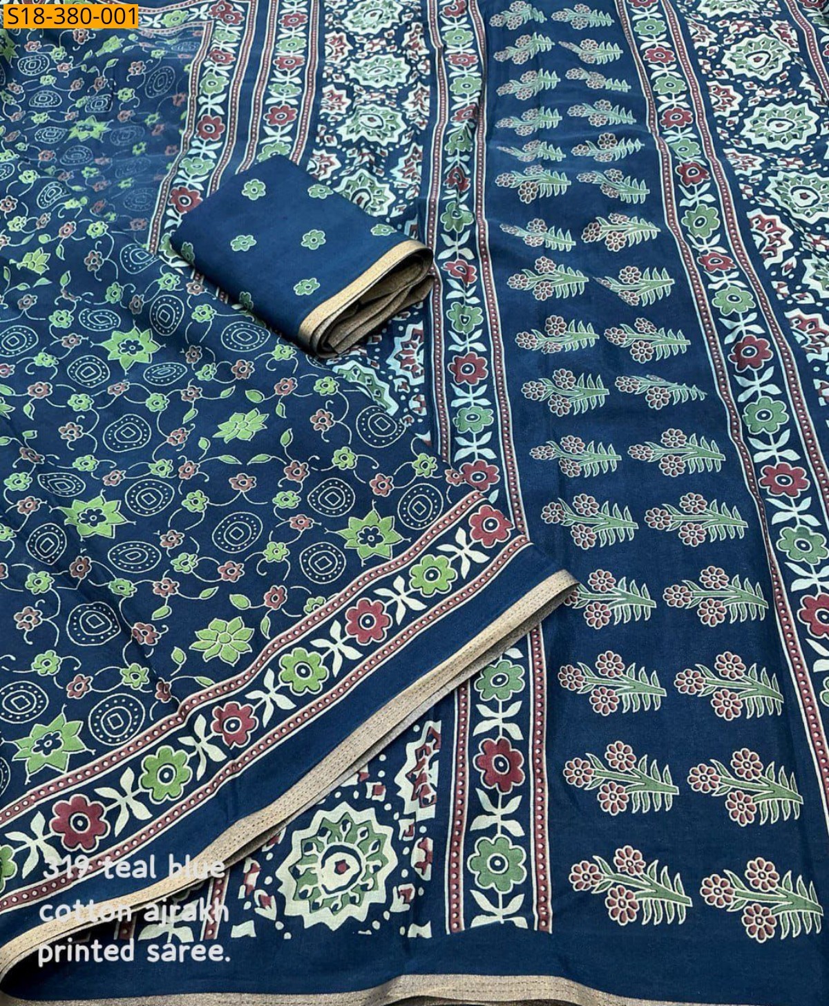 Morpitch Fancy Cotton  Saree