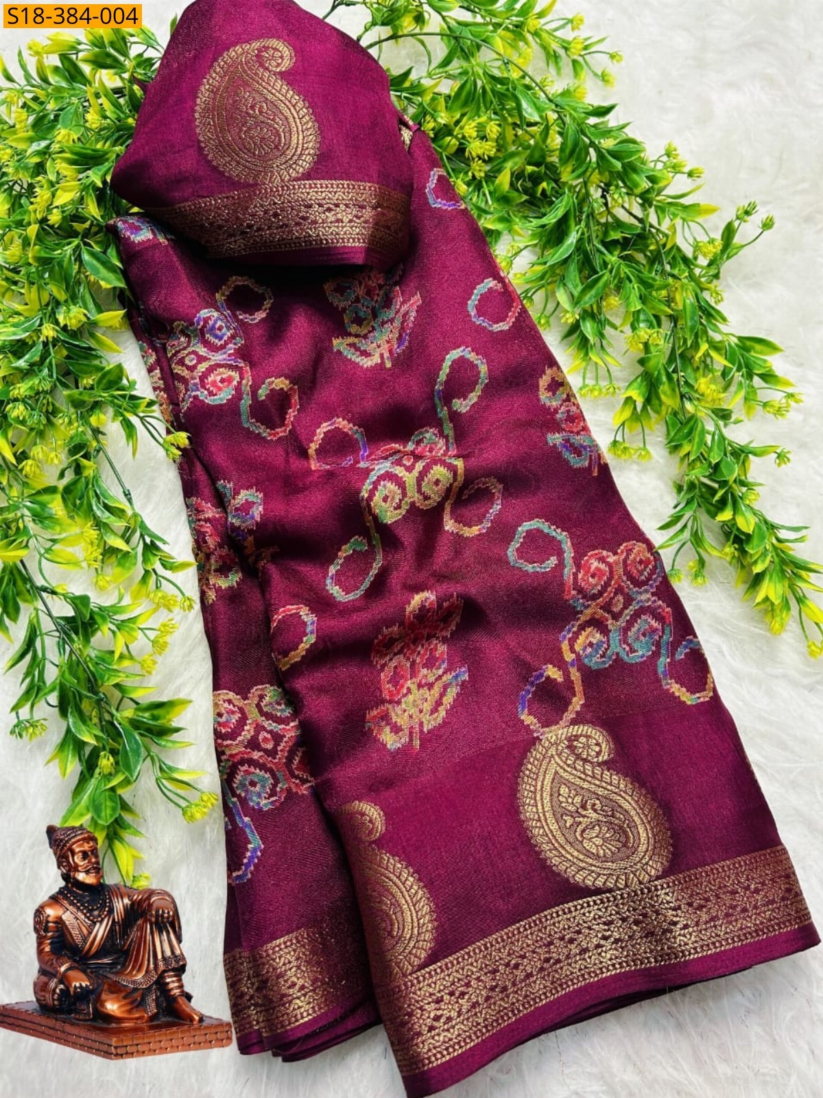 Megenta Fancy Marshmellow Saree