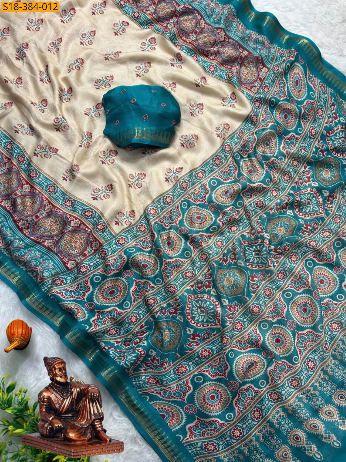 Cream Fancy Marshmellow Saree