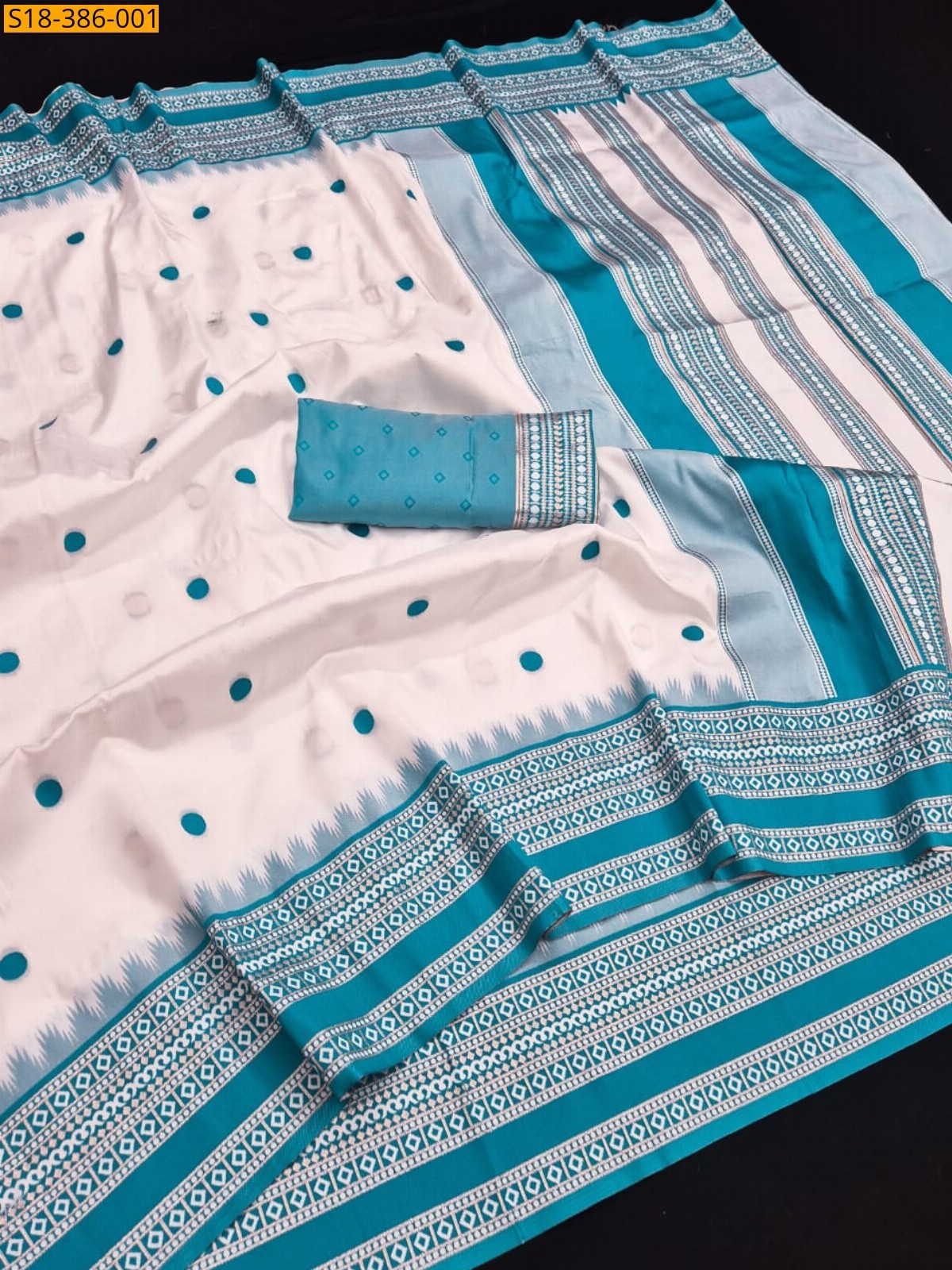Sky Blue Fancy Banarasi Silk Saree