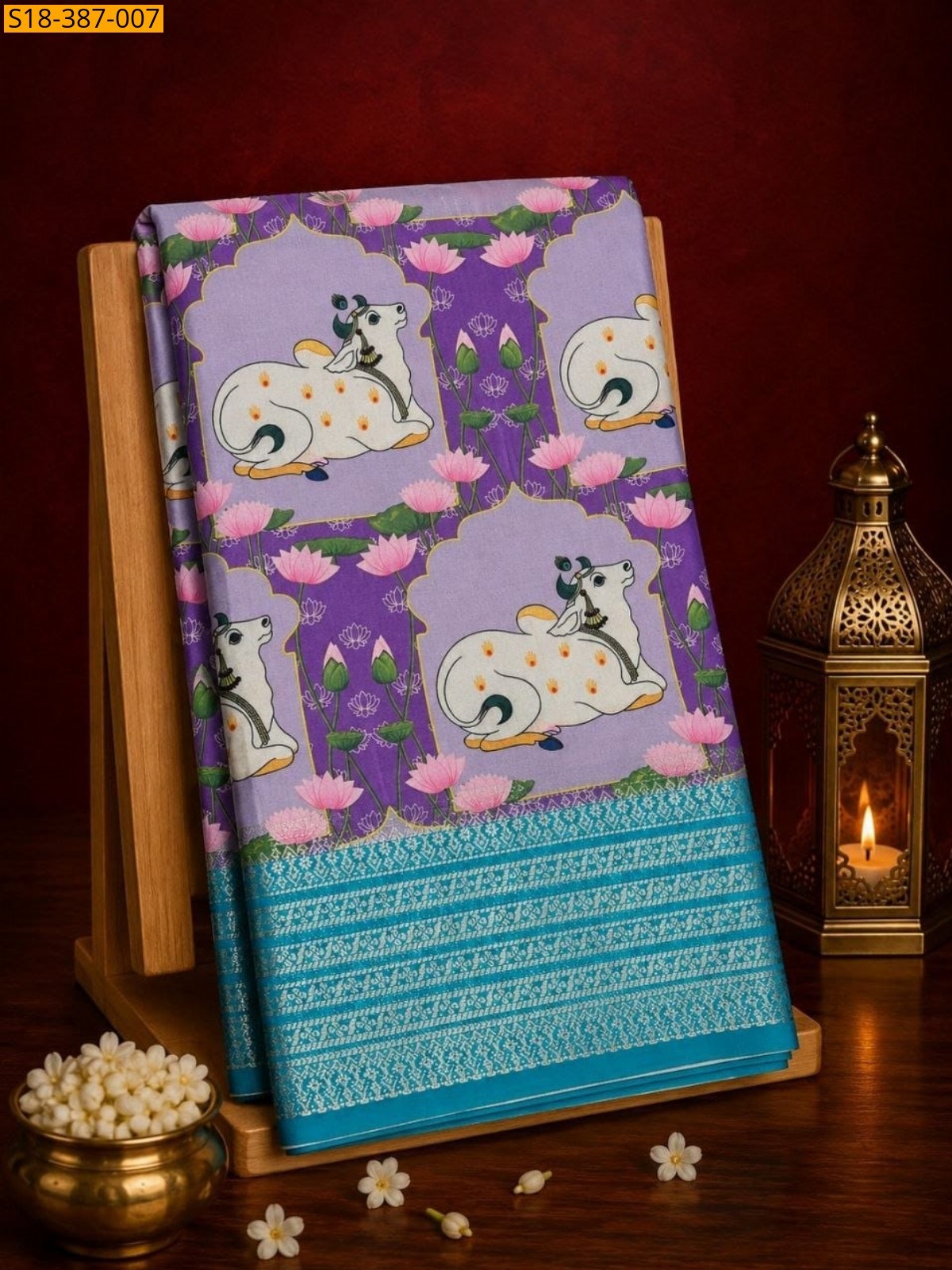 Lavender Fancy  Semi Crepe Mysore Silk Saree