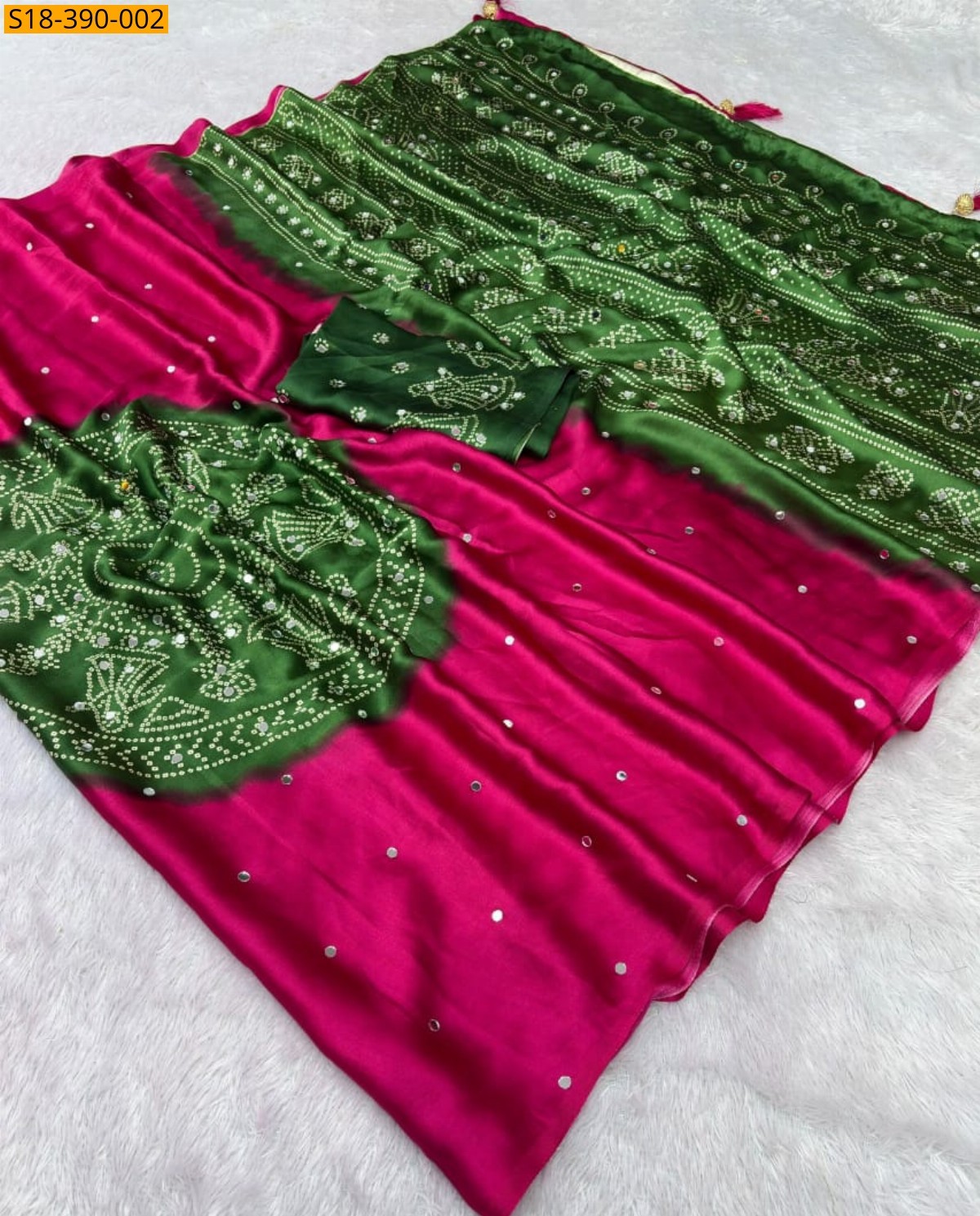 Burgundy Fancy Japan Satin Saree