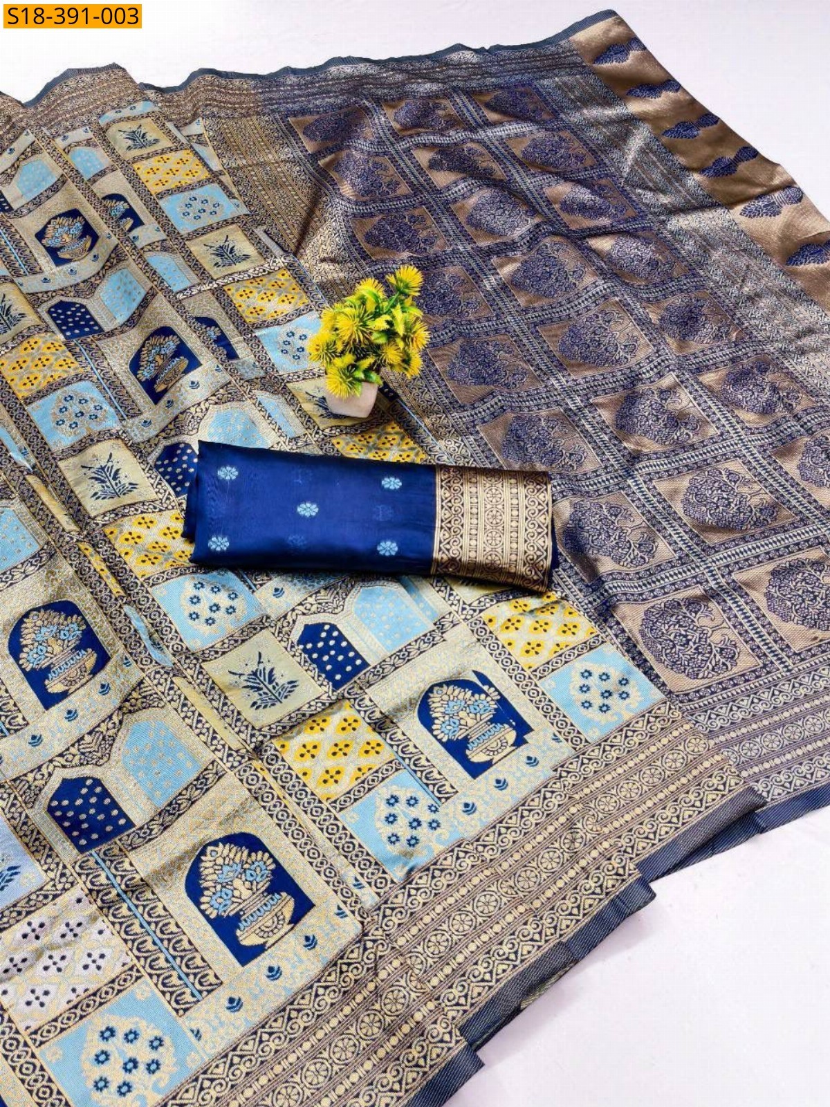 Blue Fancy Banarasi Sarees