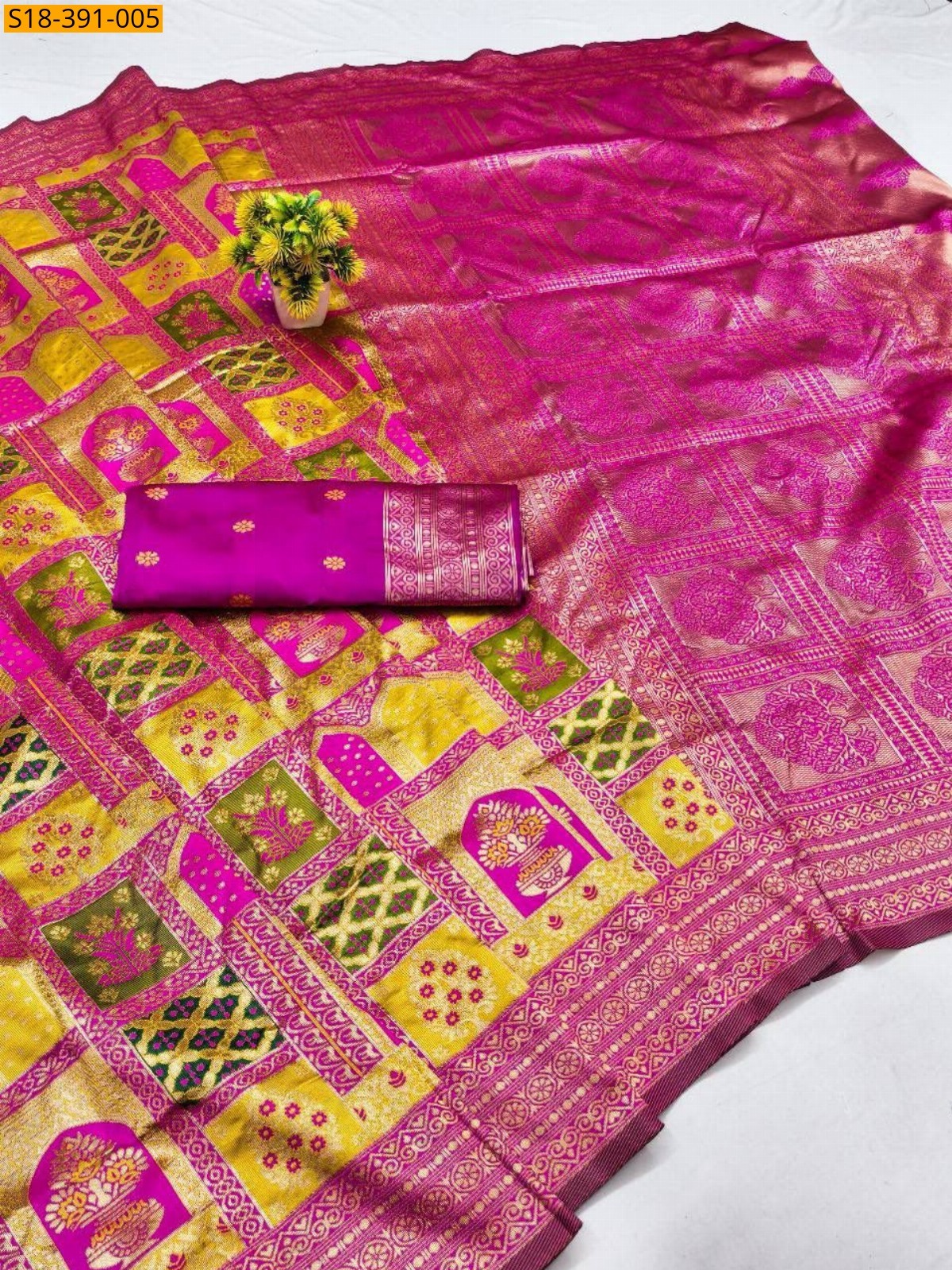 Yellow Fancy Banarasi Sarees